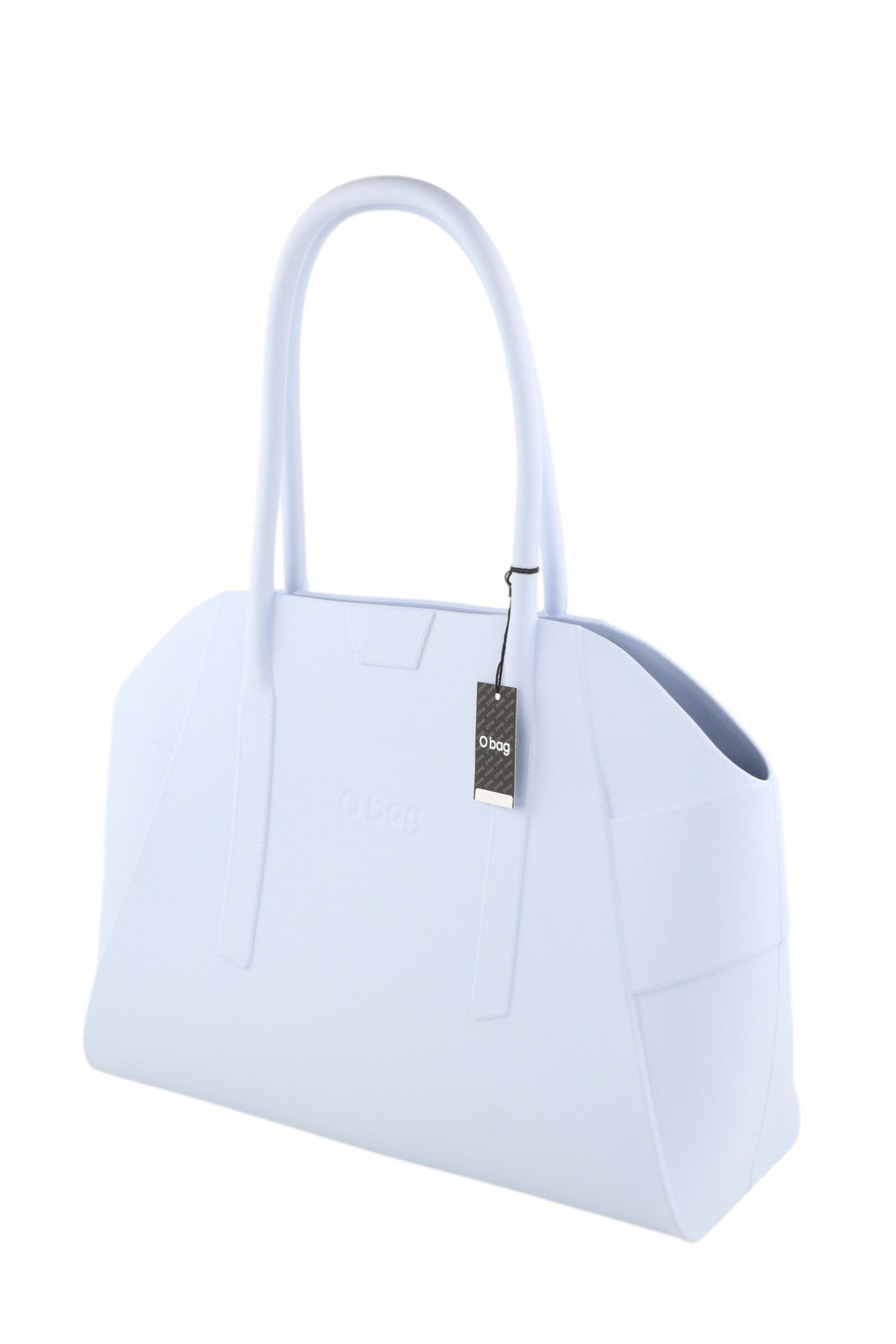 O BAG Unique Women Bag OS Light Blue Textured Silicon Waterproof Double Handles