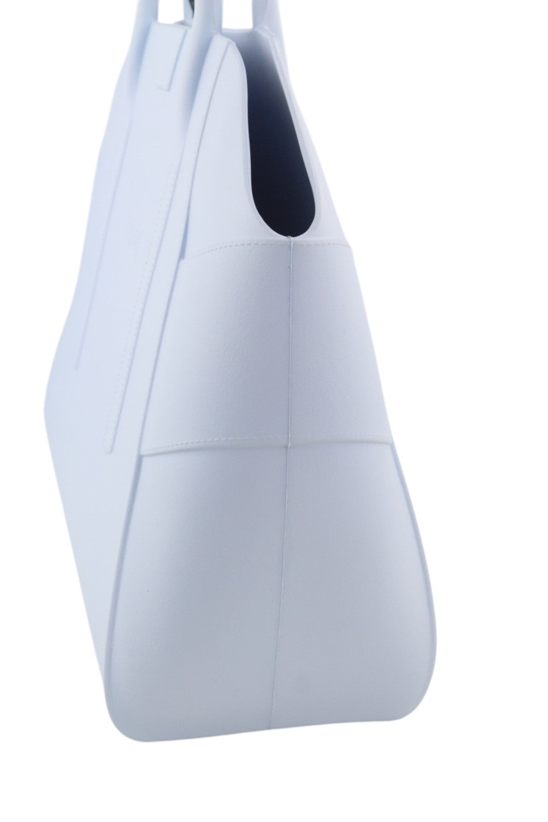 O BAG Unique Women Bag OS Light Blue Textured Silicon Waterproof Double Handles