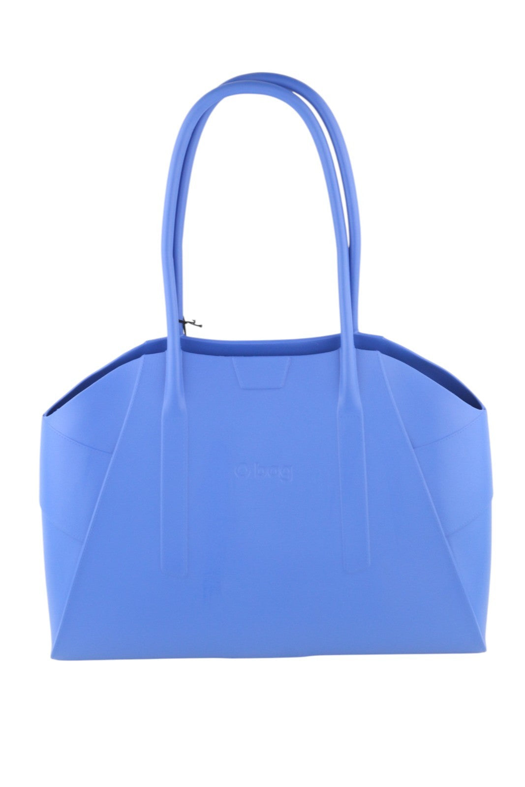 O BAG Unique Women Bag OS Mid Blue Textured Silicon Waterproof Double Handles