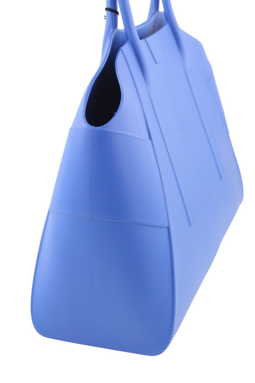 O BAG Unique Women Bag OS Mid Blue Textured Silicon Waterproof Double Handles