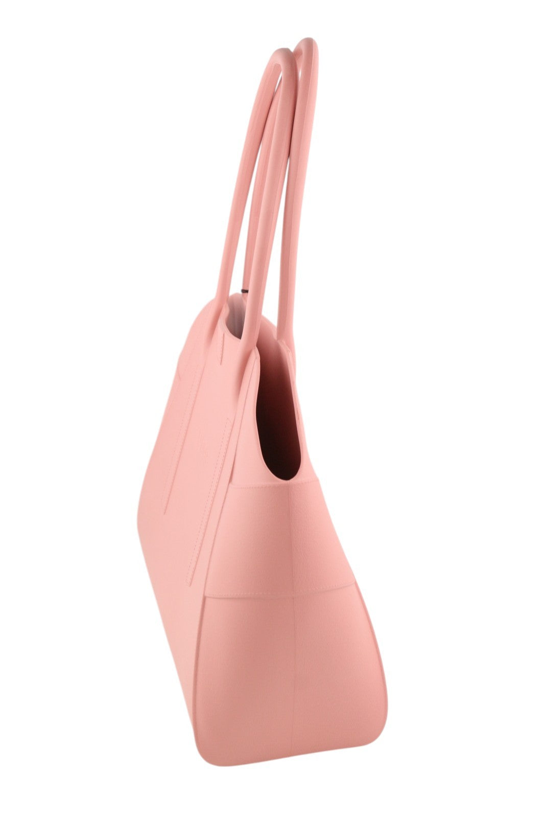 O BAG Unique Women Bag OS Pink Textured Silicon Waterproof Double Handles Casual