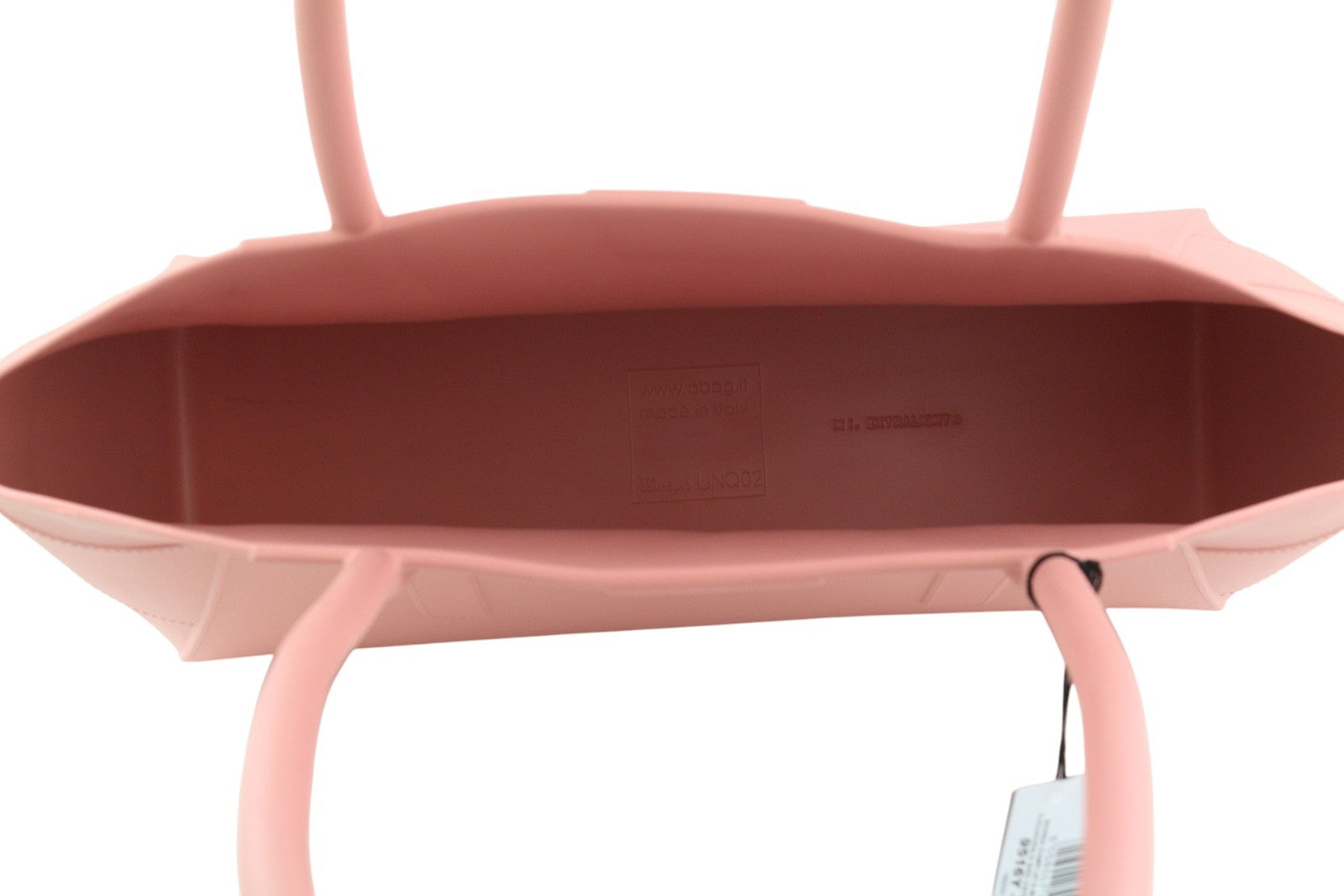 O BAG Unique Women Bag OS Pink Textured Silicon Waterproof Double Handles Casual