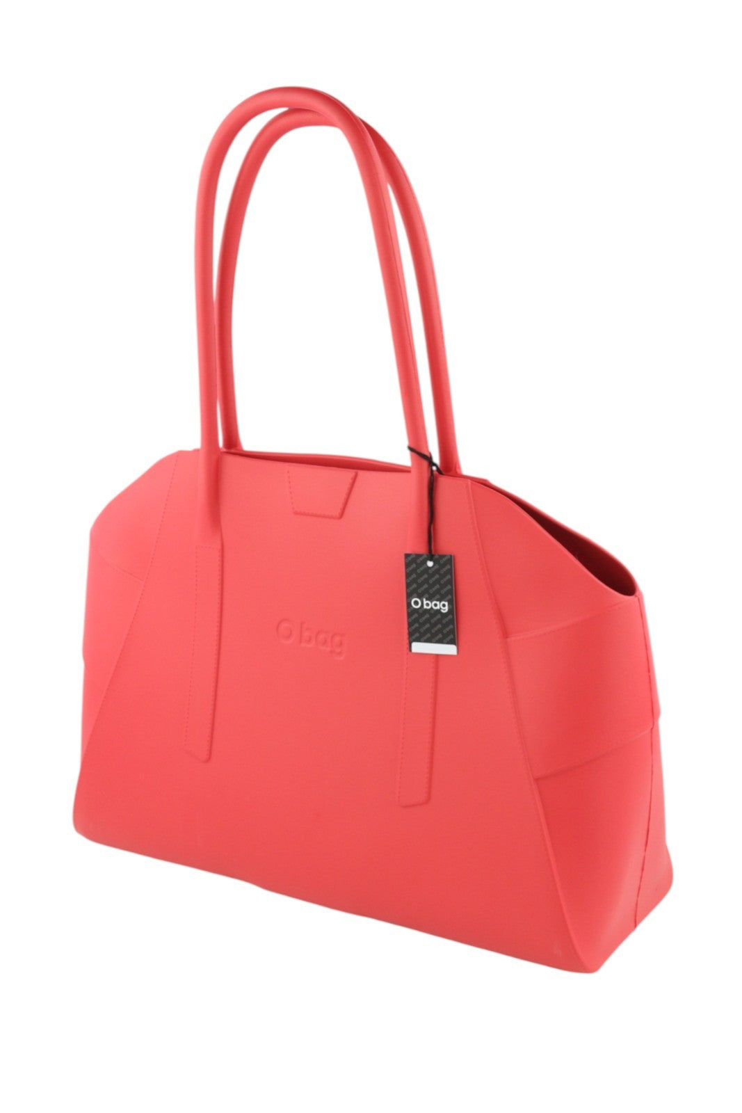 O BAG Unique Women Bag OS Red Textured Silicon Waterproof Double Handles Casual