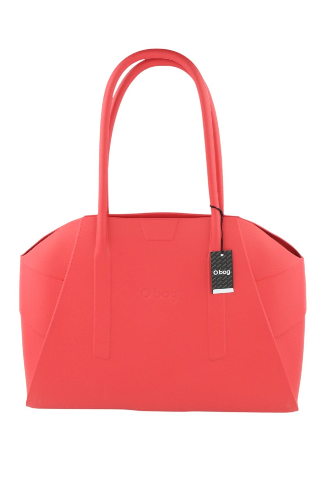 O BAG Unique Women Bag OS Red Textured Silicon Waterproof Double Handles Casual