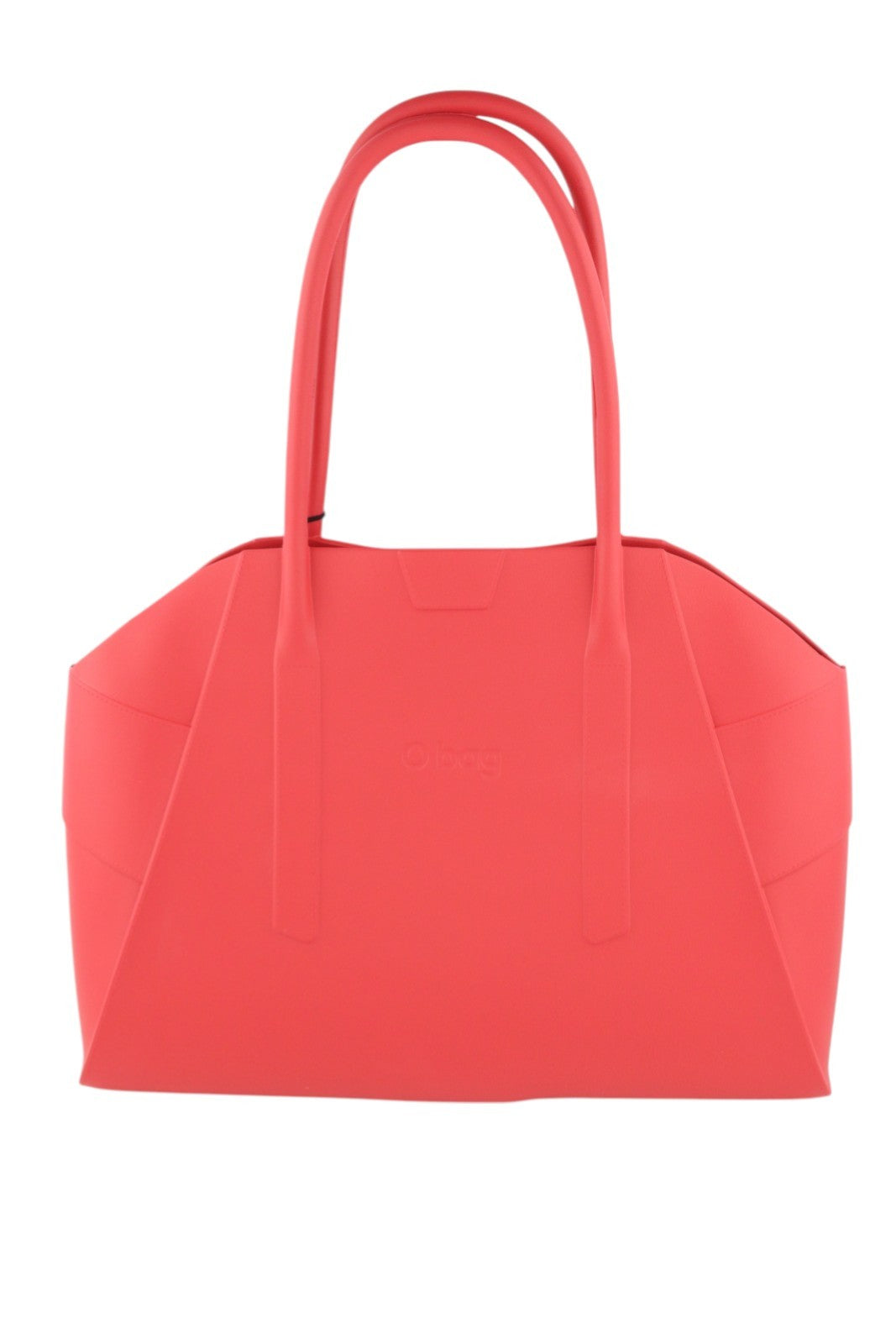 O BAG Unique Women Bag OS Red Textured Silicon Waterproof Double Handles Casual