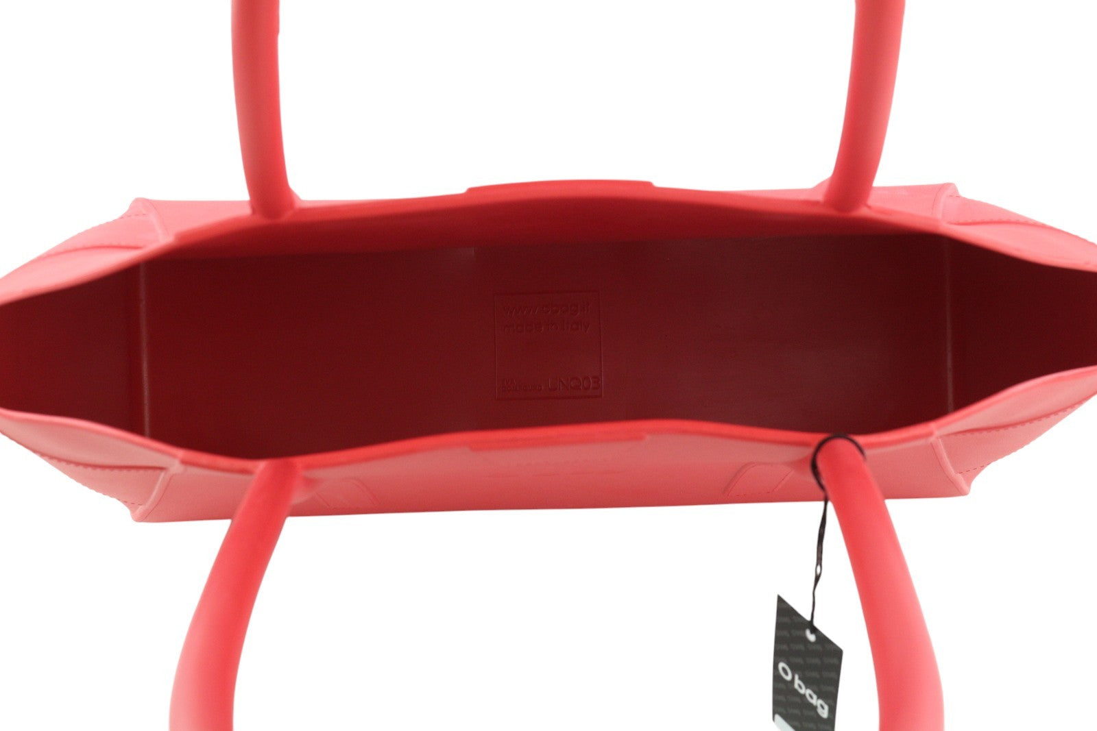 O BAG Unique Women Bag OS Red Textured Silicon Waterproof Double Handles Casual