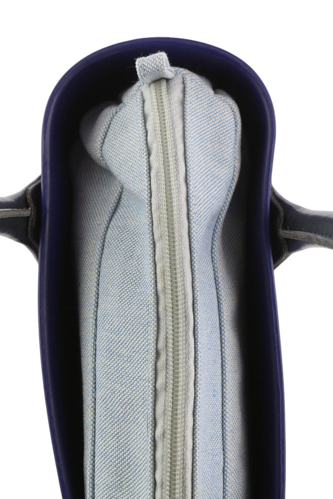 O BAG Chic Women Bag OS Blue Double Handles Inner Bag Mini Tote Square Logo