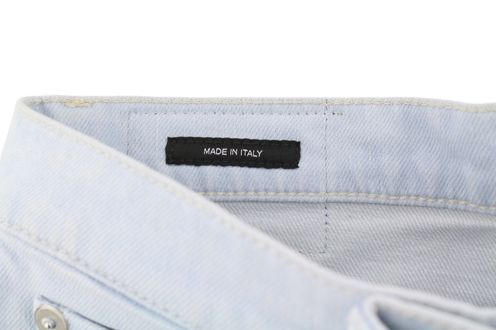 R13 Damon Pleated Blue Women Jeans 23 Faded Blue Stretch Washed Wide Leg RRP€595