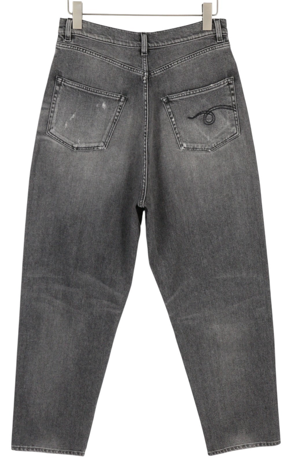 R13 Jennie Tapered Women Jeans 27 Vintage Grey Washed Ripped Distress RRP€540