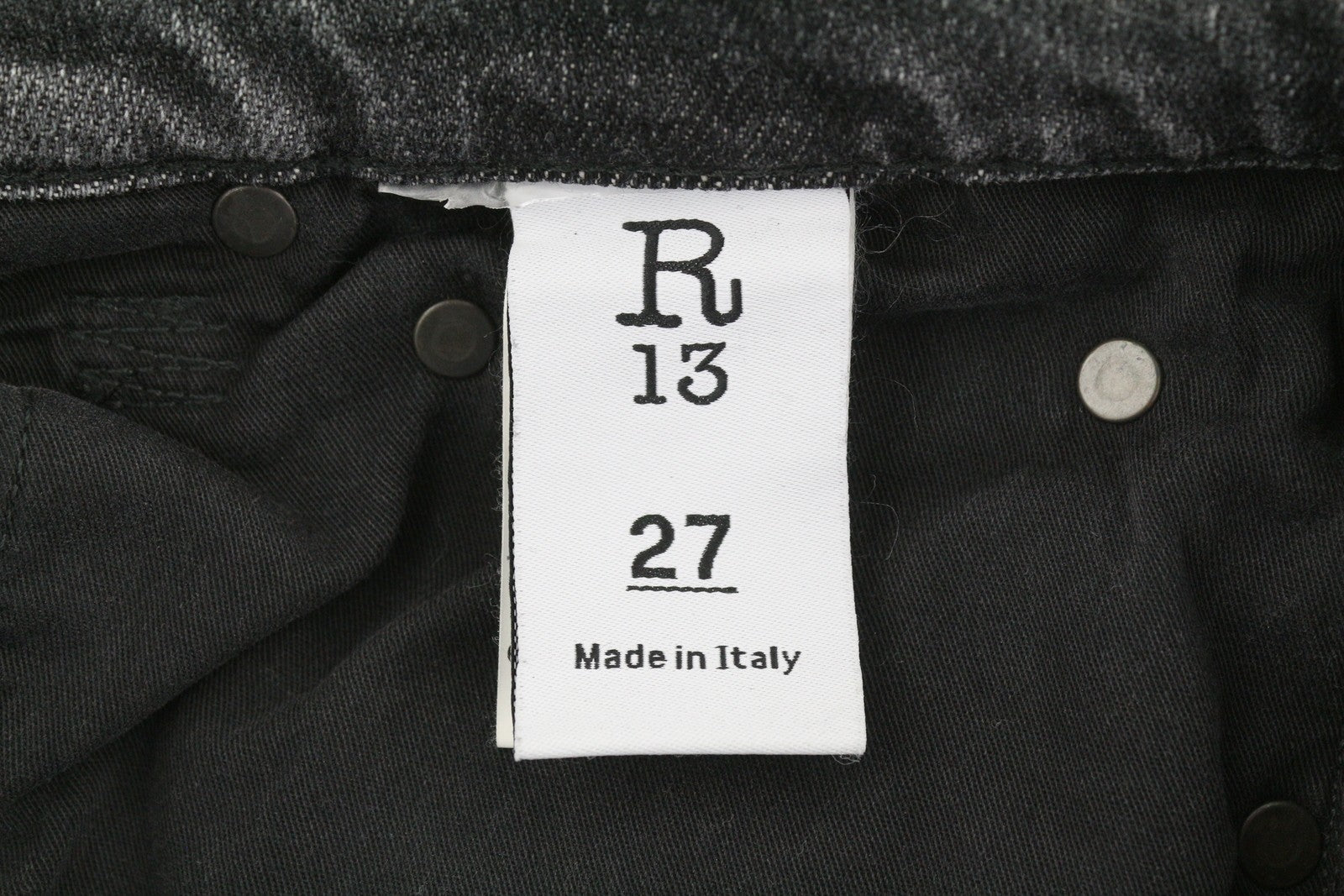 R13 Jennie Tapered Women Jeans 27 Vintage Grey Washed Ripped Distress RRP€540