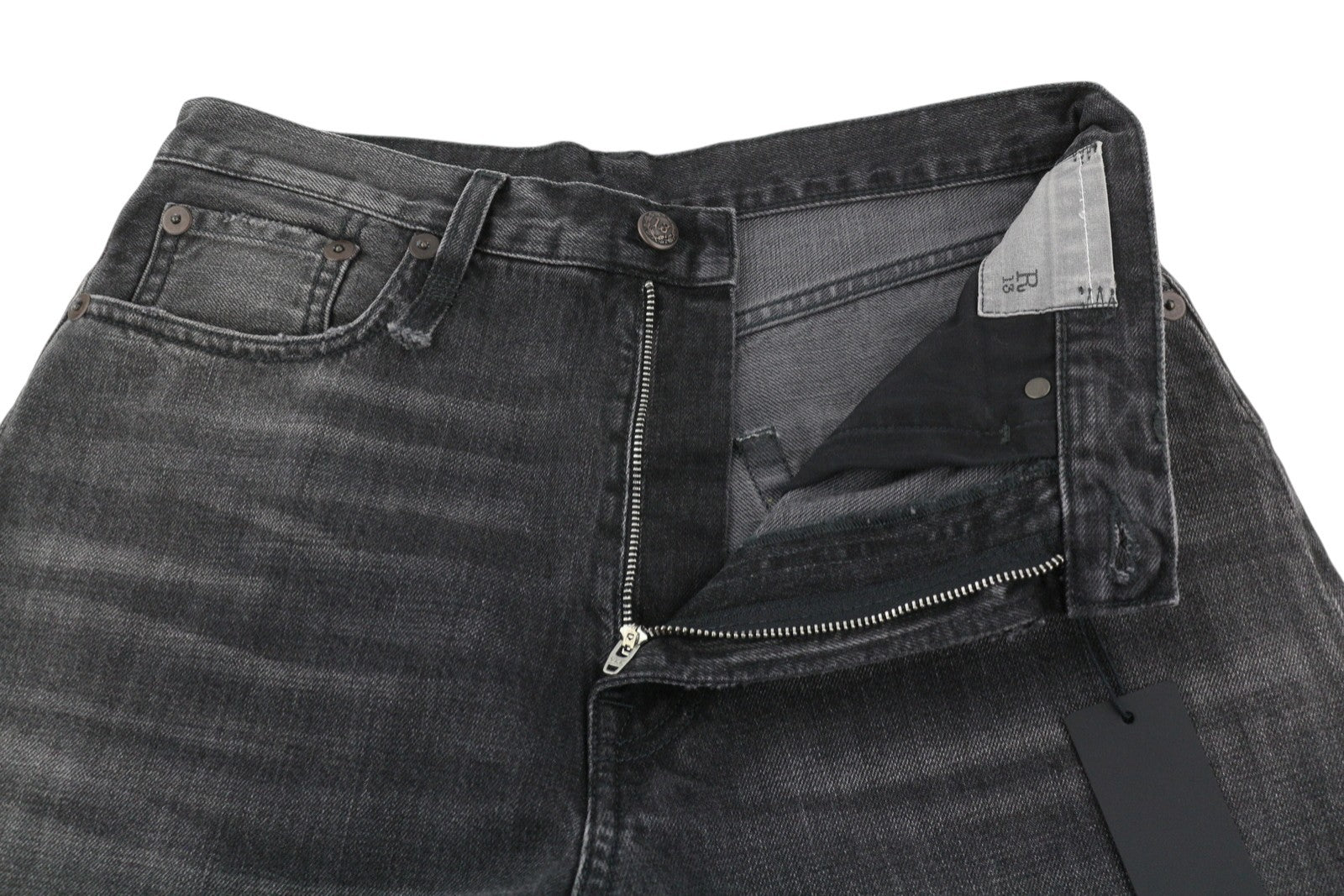 R13 D'Arcy Loose Women Jeans 27 Wilson Black Faded Relaxed Fit Denim RRP€700