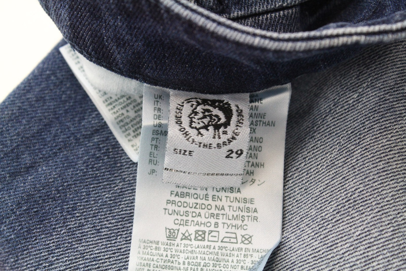 DIESEL D-Bazer 084DD Men's Jeans W29/L34 Blue Washed Cotton Stretch Tapered Fit