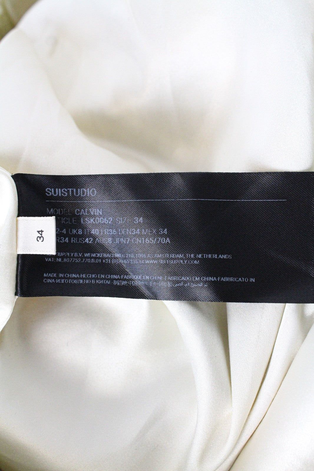 SUISTUDIO Calvin Women's Skirt UK8 Green Checked Pure Wool Lined Belted Mini