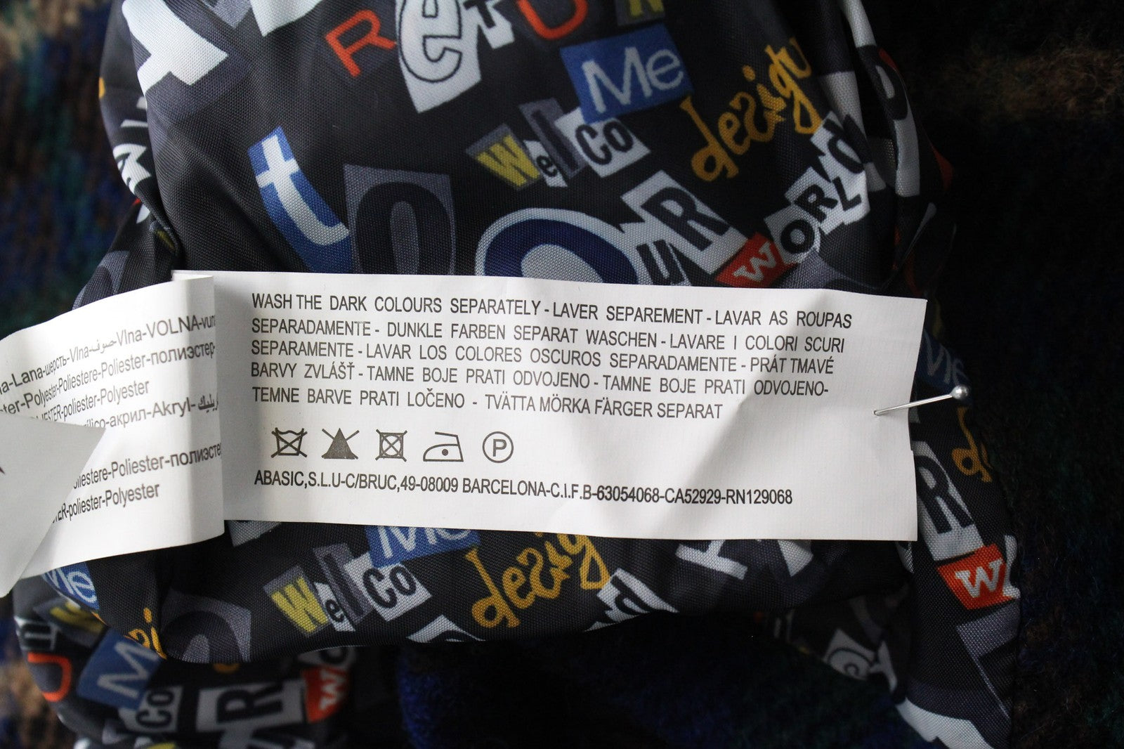 DESIGUAL Women's Jacket 36 Blue Checked Wool Blend Lined Zip Short Sleeve Coat