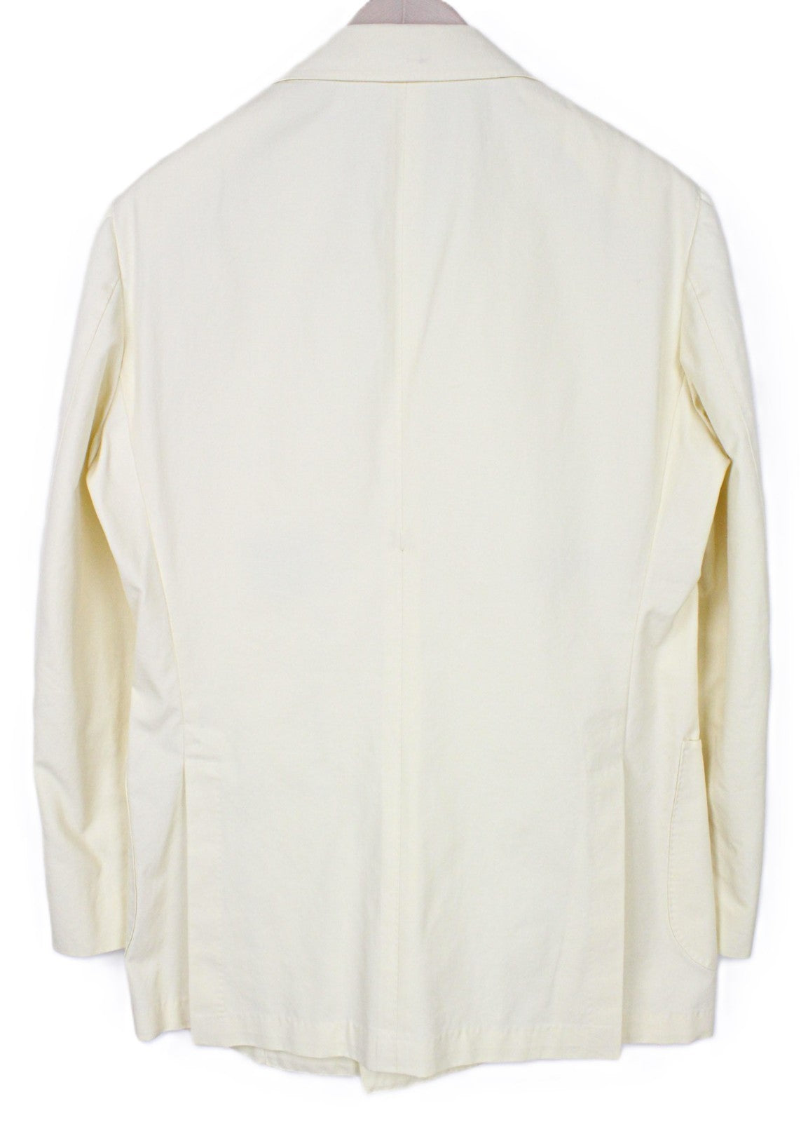 SUITSUPPLY Havana Men's Suit UK38R Yellow Unlined 2Pc Cotton Slim Two-Row Style