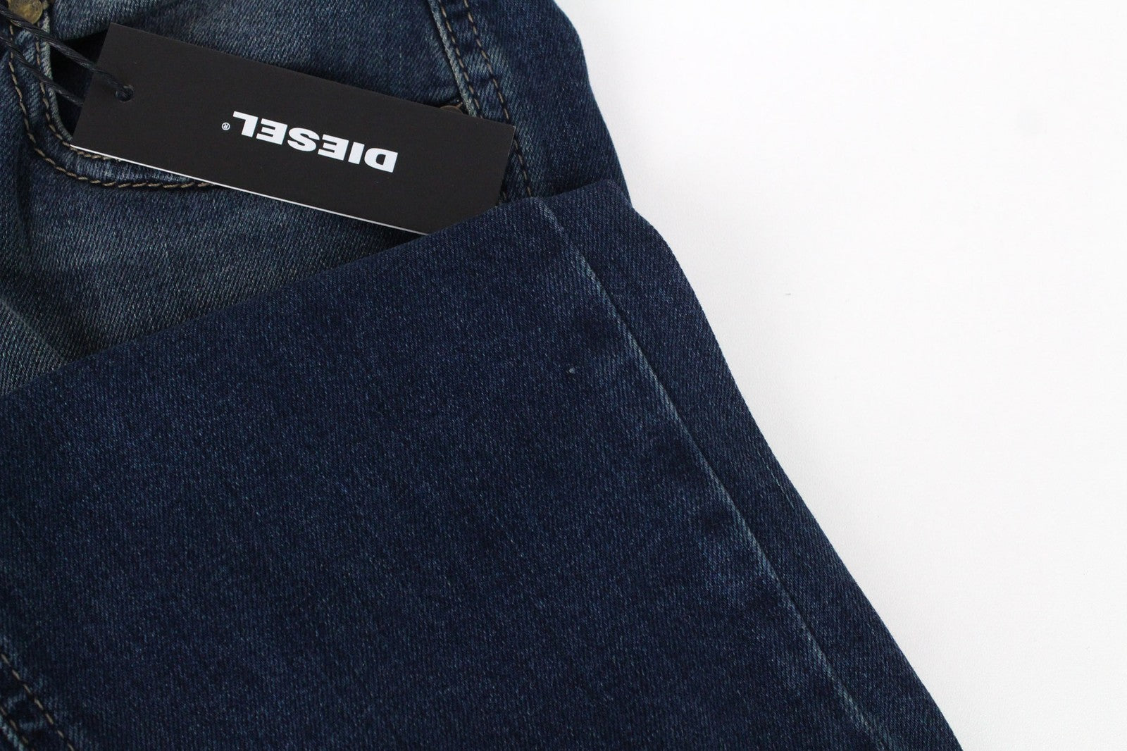 DIESEL Larkee-Beex 084BU Men's Jeans W28/L32 Tapered Blue Washed Cotton Stretch