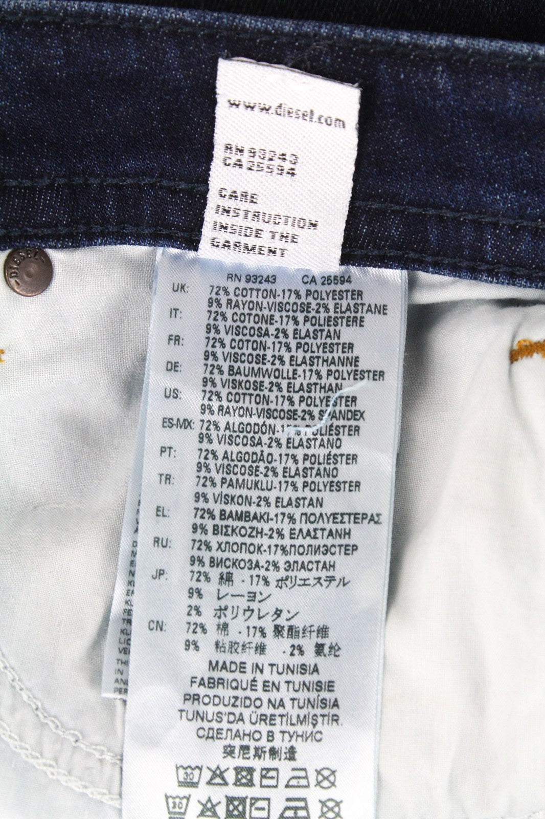 DIESEL Buster 069AH Men's Jeans W27/L30 Boys Blue Tapered Stretch Cotton Denim