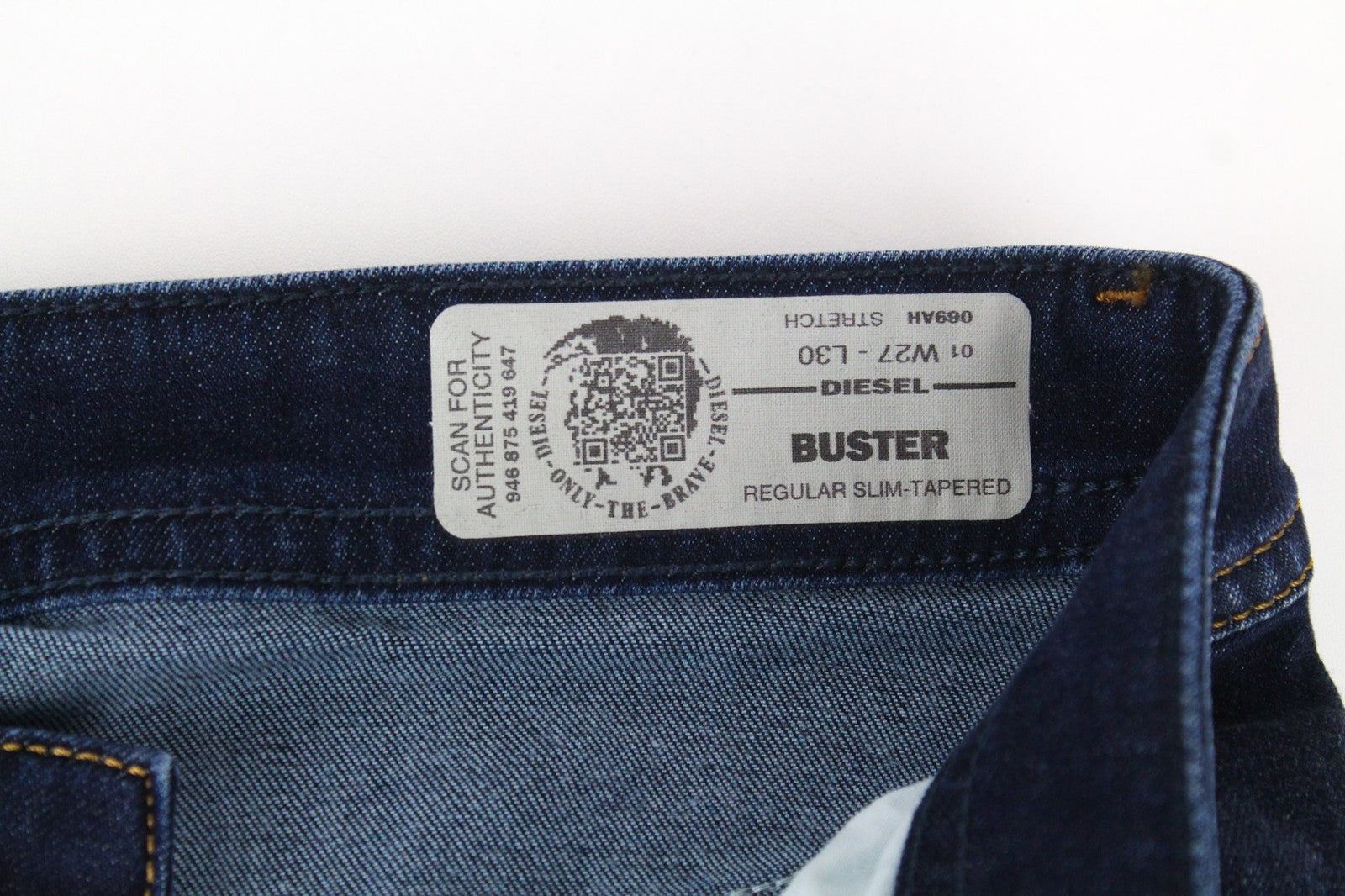 DIESEL Buster 069AH Men's Jeans W27/L30 Boys Blue Tapered Stretch Cotton Denim