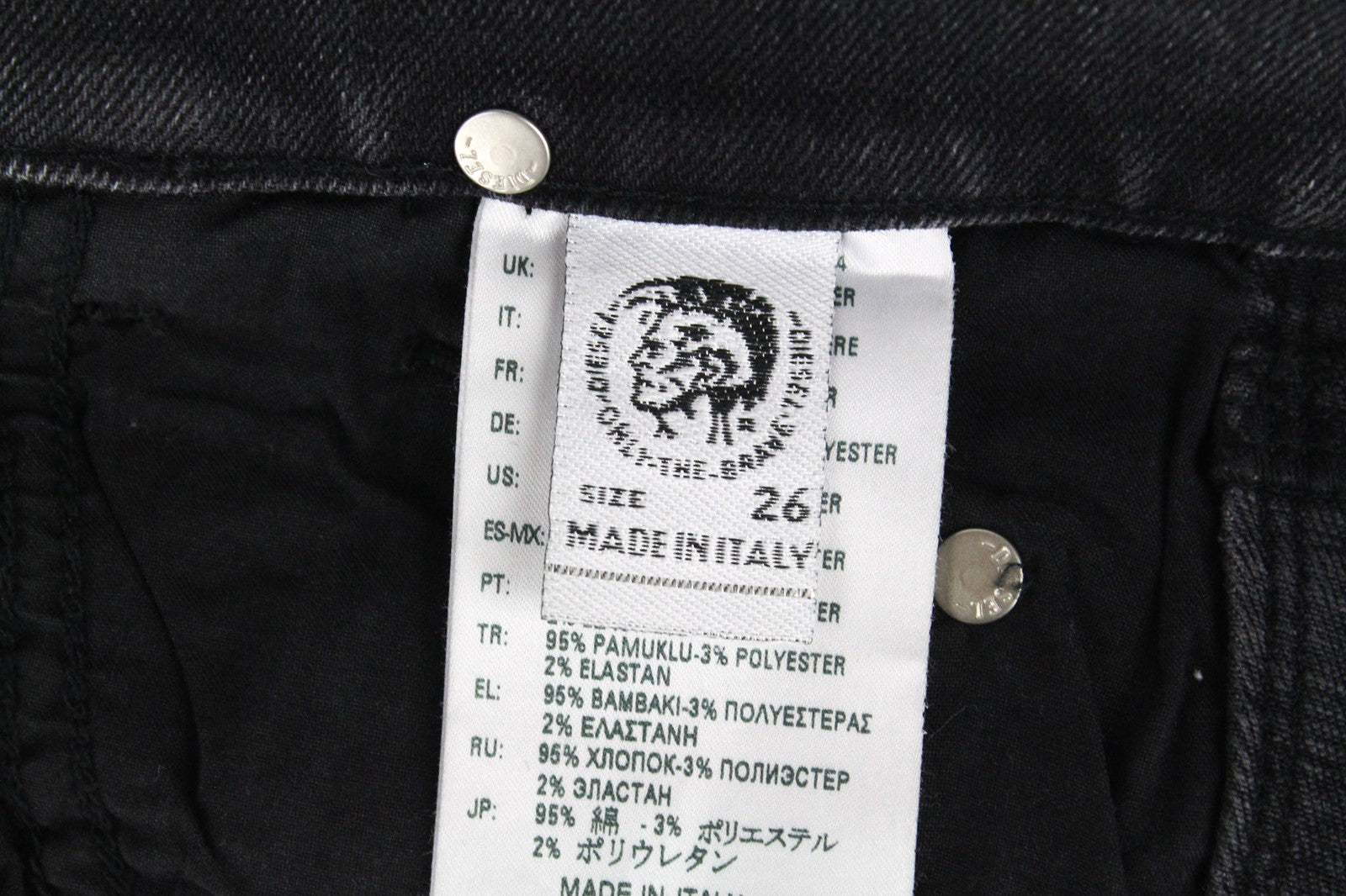 DIESEL D-Ebbey-F 081AH Women's Jeans W26/L34 Bootcut Grey Stretch Cotton Low