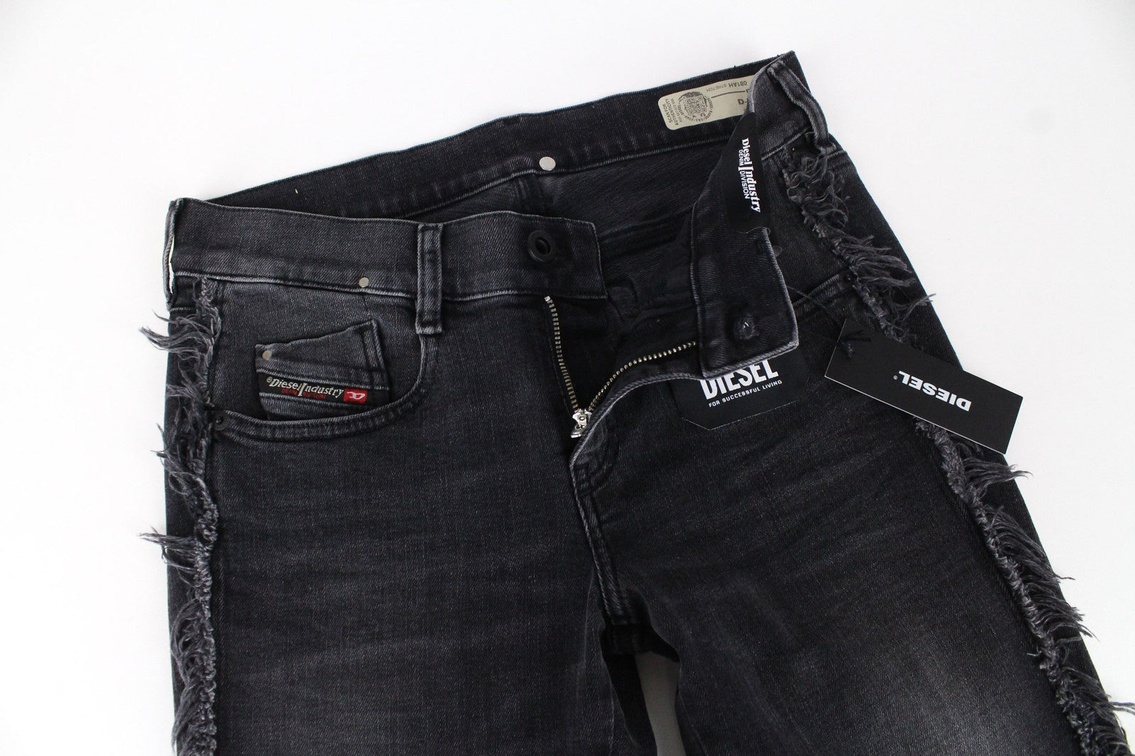 DIESEL D-Ebbey-F 081AH Women's Jeans W26/L34 Bootcut Grey Stretch Cotton Low