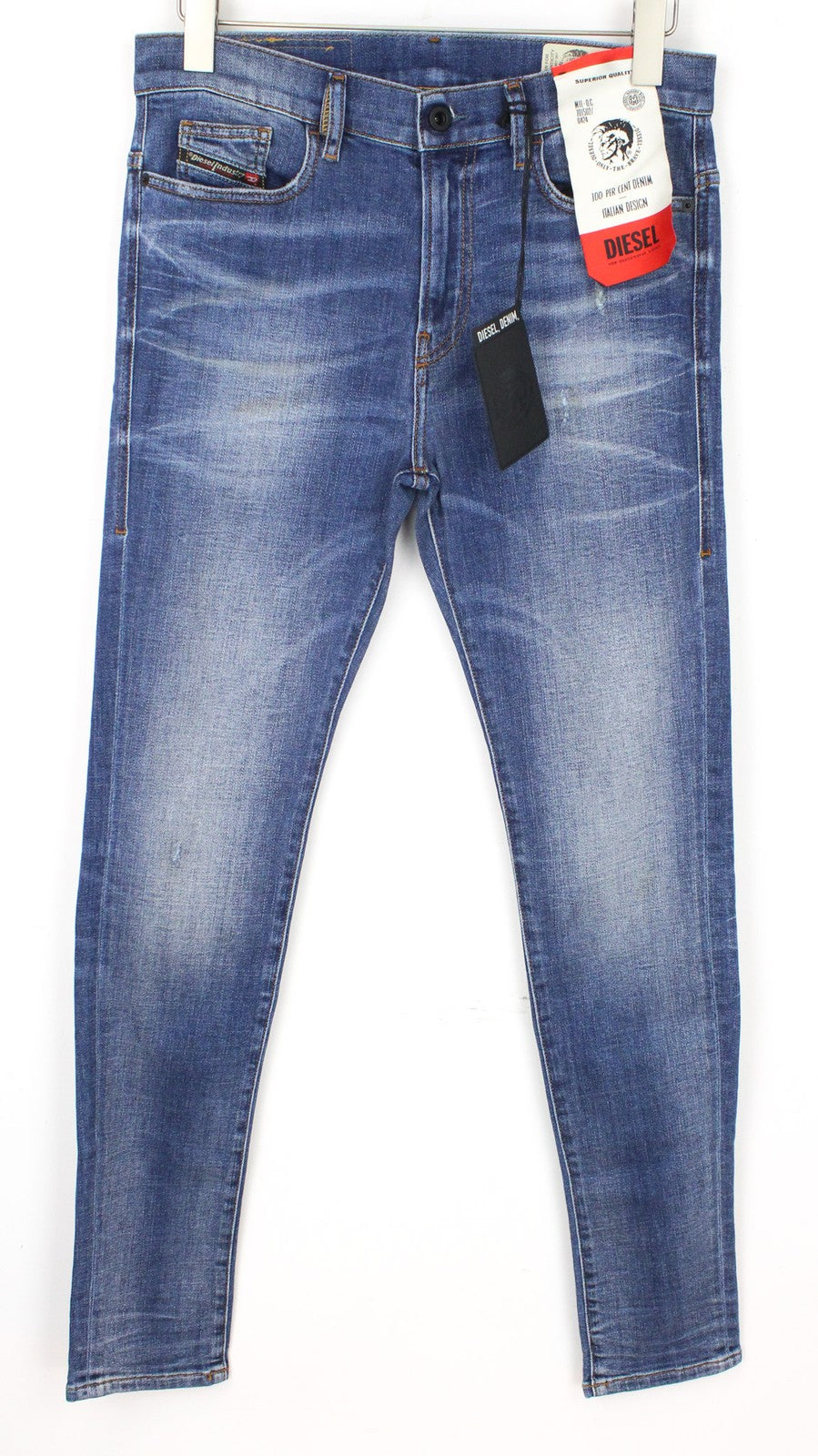 DIESEL D-Amny 086AN Men's Jeans W29/L30 Skinny Blue Stretch Denim Cotton Wash