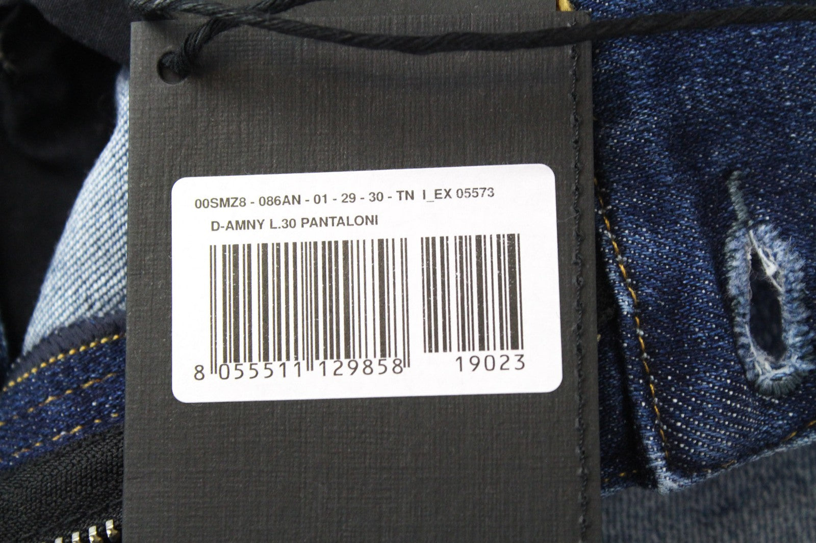 DIESEL D-Amny 086AN Men's Jeans W29/L30 Skinny Blue Stretch Denim Cotton Wash