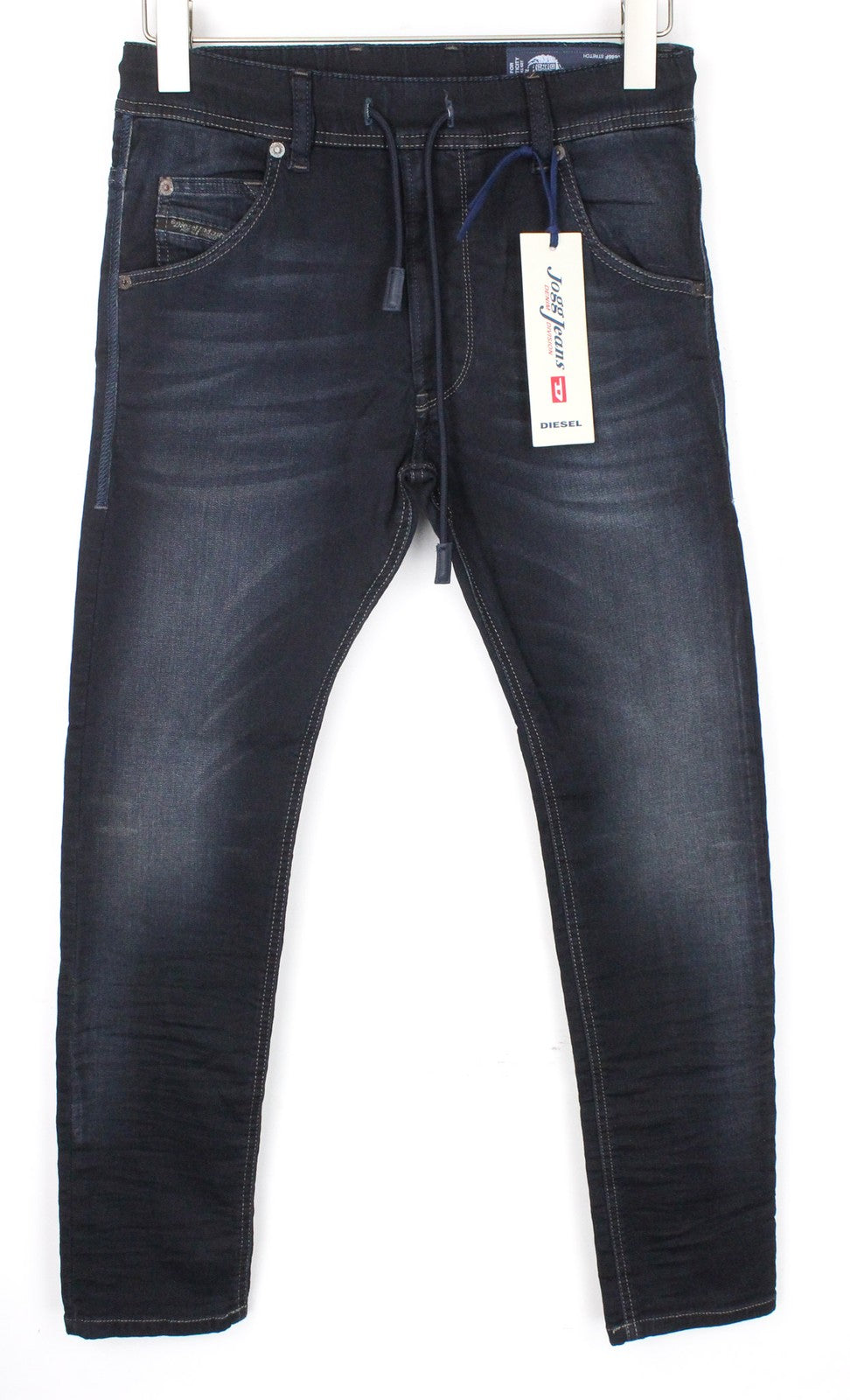 DIESEL Krooley-NE 0686F Men's W26 Jogg Jeans Blue Stretch Cotton Slim Fit Wash
