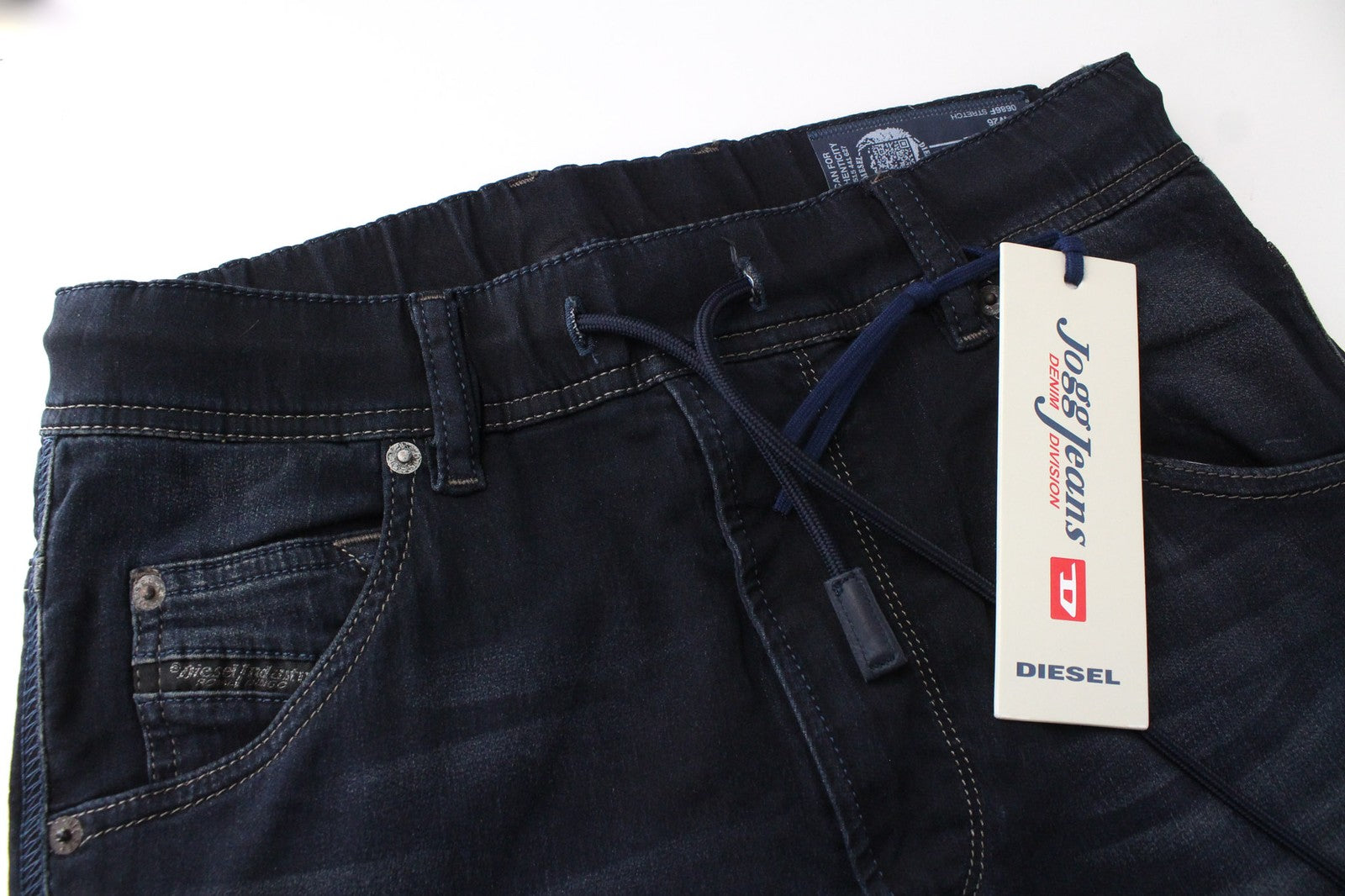 DIESEL Krooley-NE 0686F Men's W26 Jogg Jeans Blue Stretch Cotton Slim Fit Wash