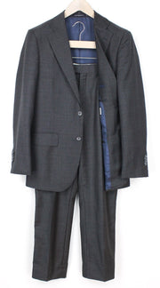 SUITSUPPLY Lazio Men's Suit UK38R Grey Wool S110s Slim 2Pc Perennial Sharkskin