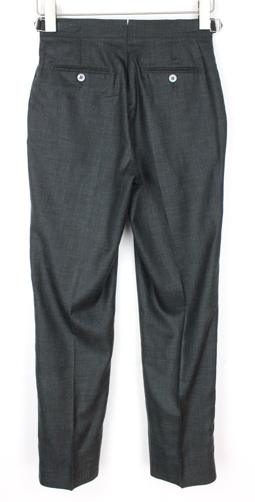 SUITSUPPLY La Spalla Men's Suit UK30R Green Silk Linen 2Pc Slim Cashmere Blend