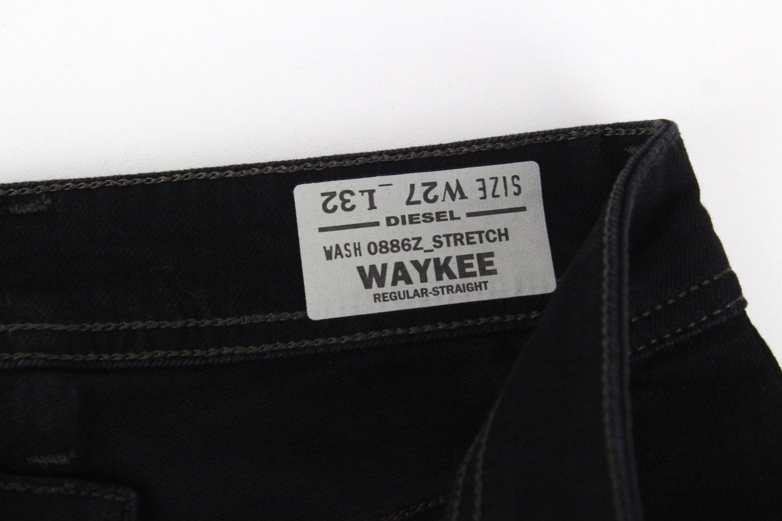 DIESEL Waykee 0886Z Men's Jeans W27/L32 Boys Black Straight Cotton Stretch Fit