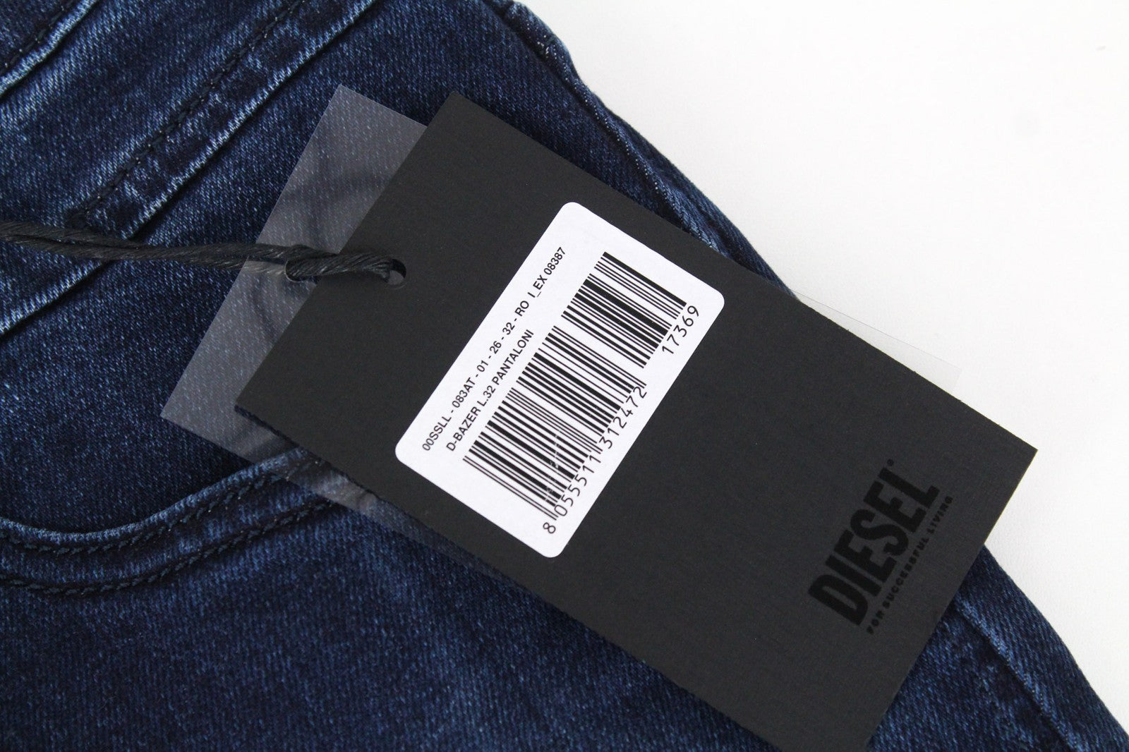 DIESEL D-Bazer 083AT Men's Jeans W26/L32 Boys Tapered Blue Fit Cotton Stretch