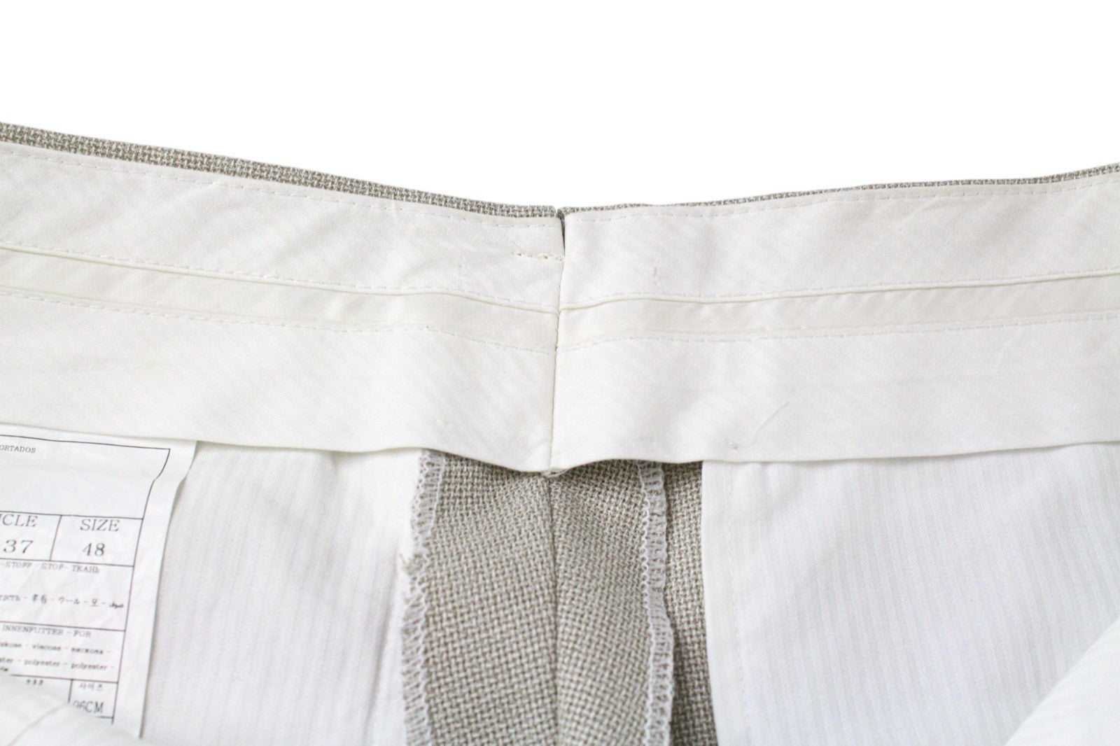 SUITSUPPLY Havana Jetted Men's Suit UK38R Beige Pure Wool Slim 2Pc Melange Look