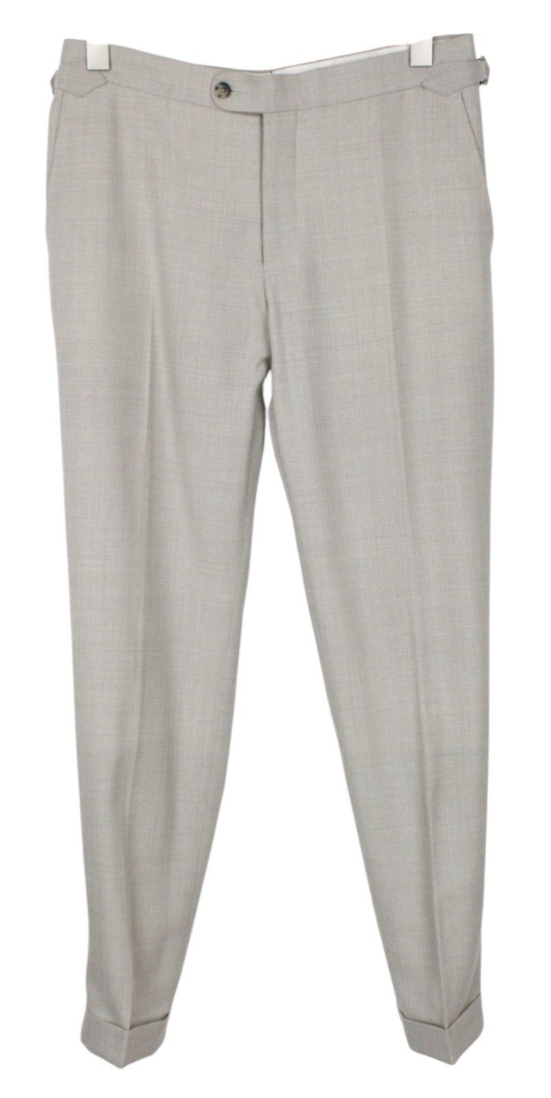 SUITSUPPLY Havana Jetted Men's Suit UK38R Beige Pure Wool Slim 2Pc Melange Look
