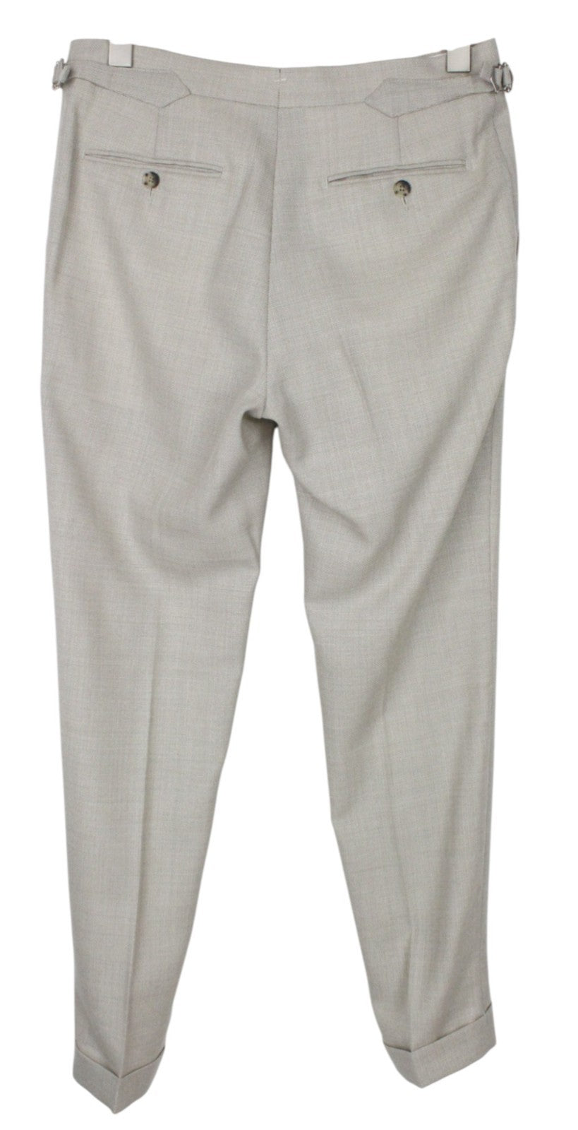 SUITSUPPLY Havana Jetted Men's Suit UK38R Beige Pure Wool Slim 2Pc Melange Look