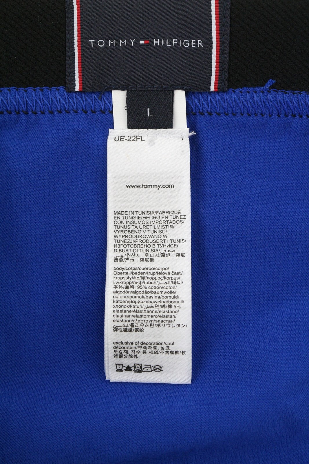 TOMMY HILFIGER Men Underwear L Blue Trunk Print & Sock Set Boxers Embroidered