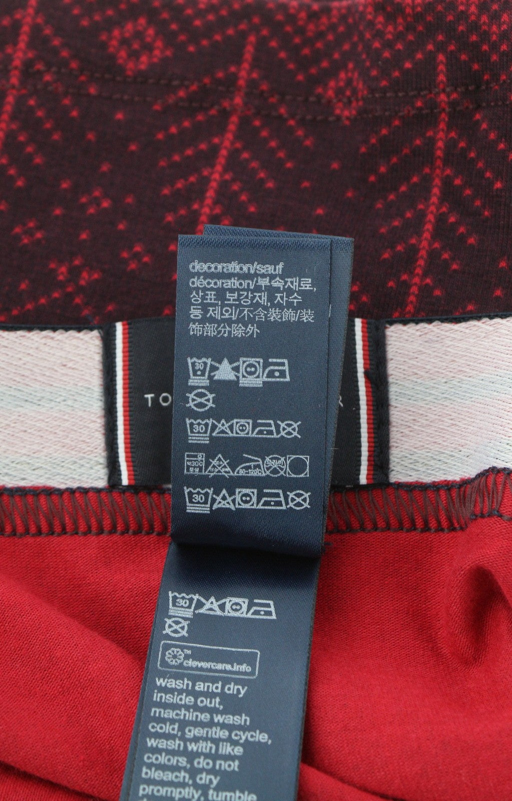 TOMMY HILFIGER Men Underwear S Burgundy Trunk Print & Sock Set Boxers Patterned