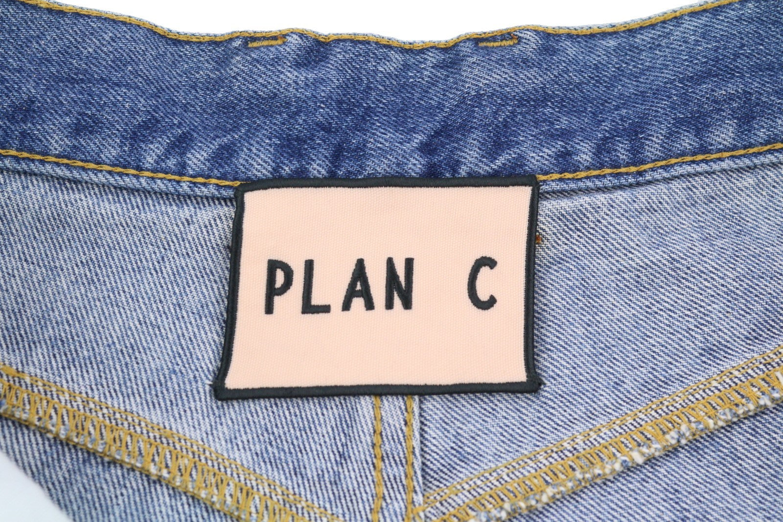 PLAN C Women Jeans 38 Blue Washed Straight Leg Relaxed Fit Button Fly RRP€550