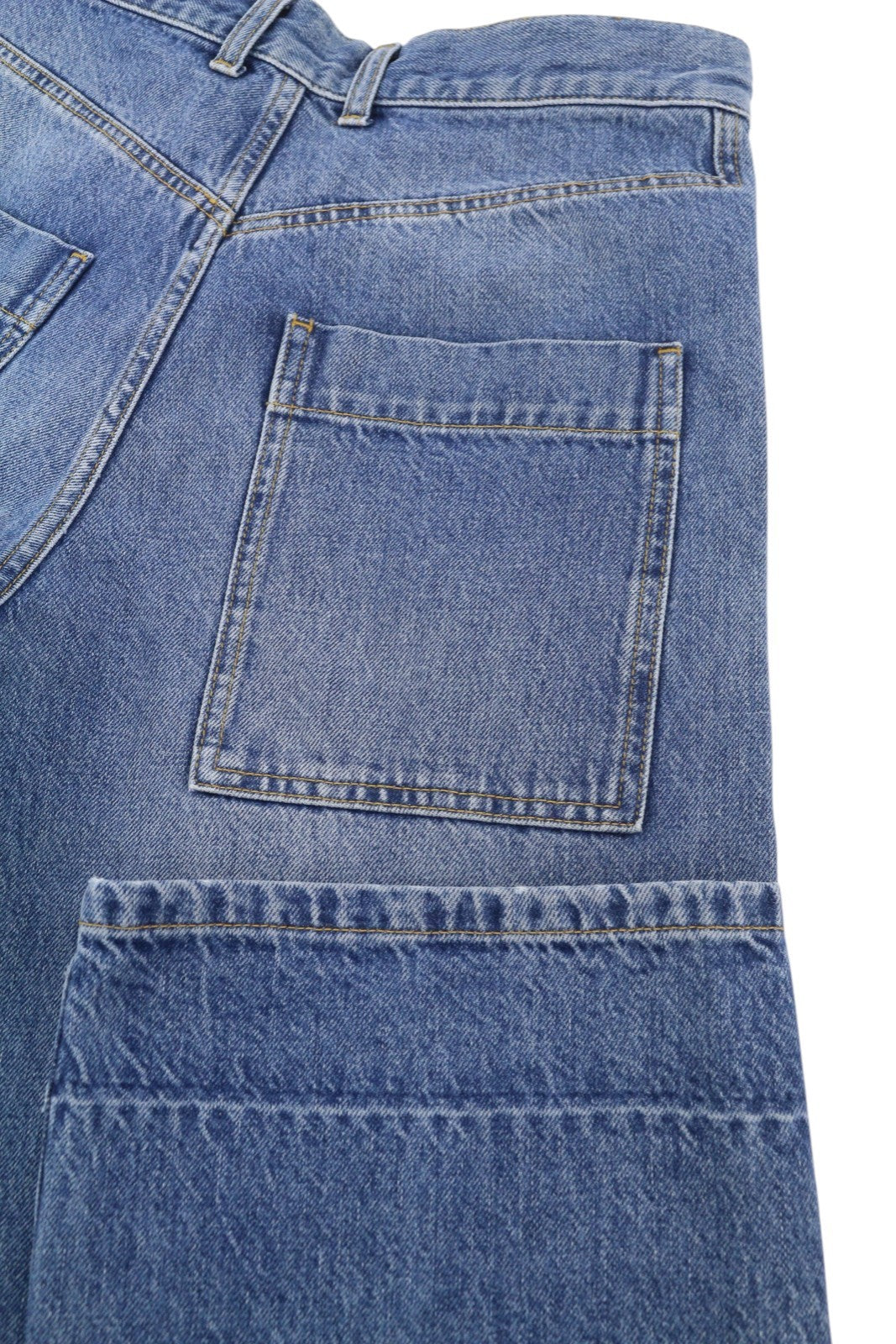 PLAN C Women Jeans 38 Blue Washed Straight Leg Relaxed Fit Button Fly RRP€550