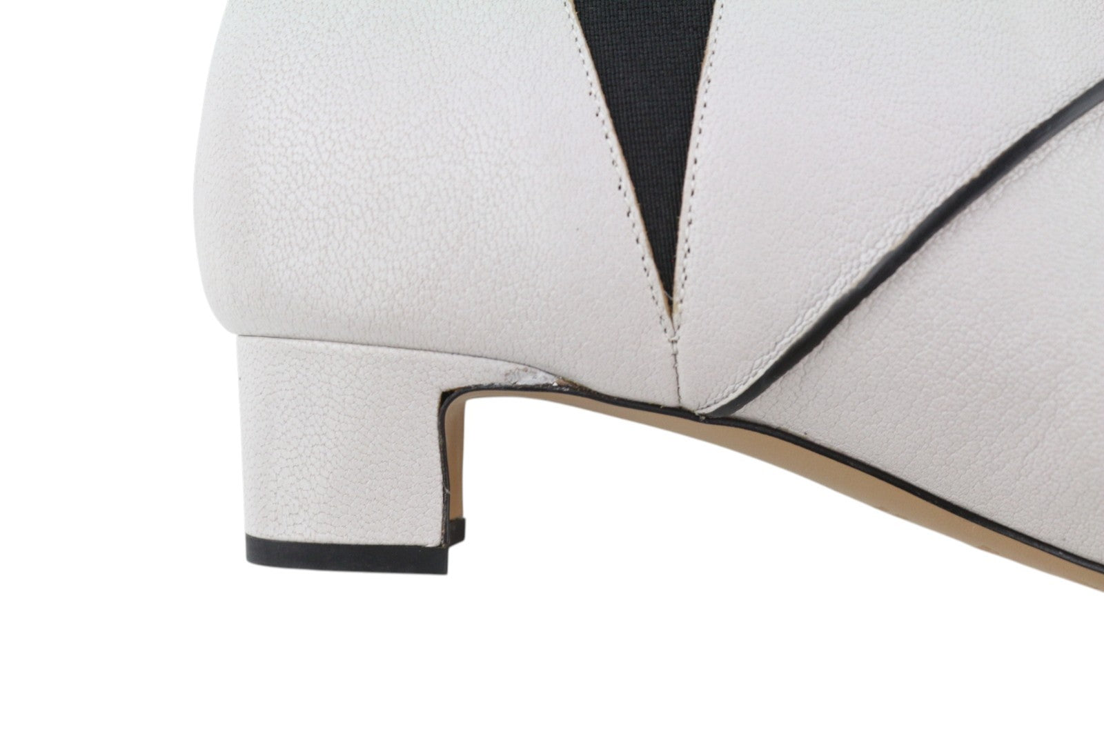 EMPORIO ARMANI X3M311 Women Shoes EU37 White Leather Pointed Toe Ankle Heeled