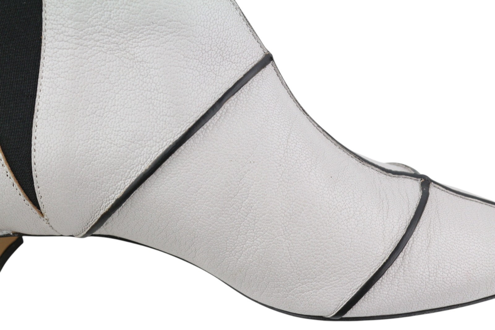 EMPORIO ARMANI X3M311 Women Shoes EU37 White Leather Pointed Toe Ankle Heeled