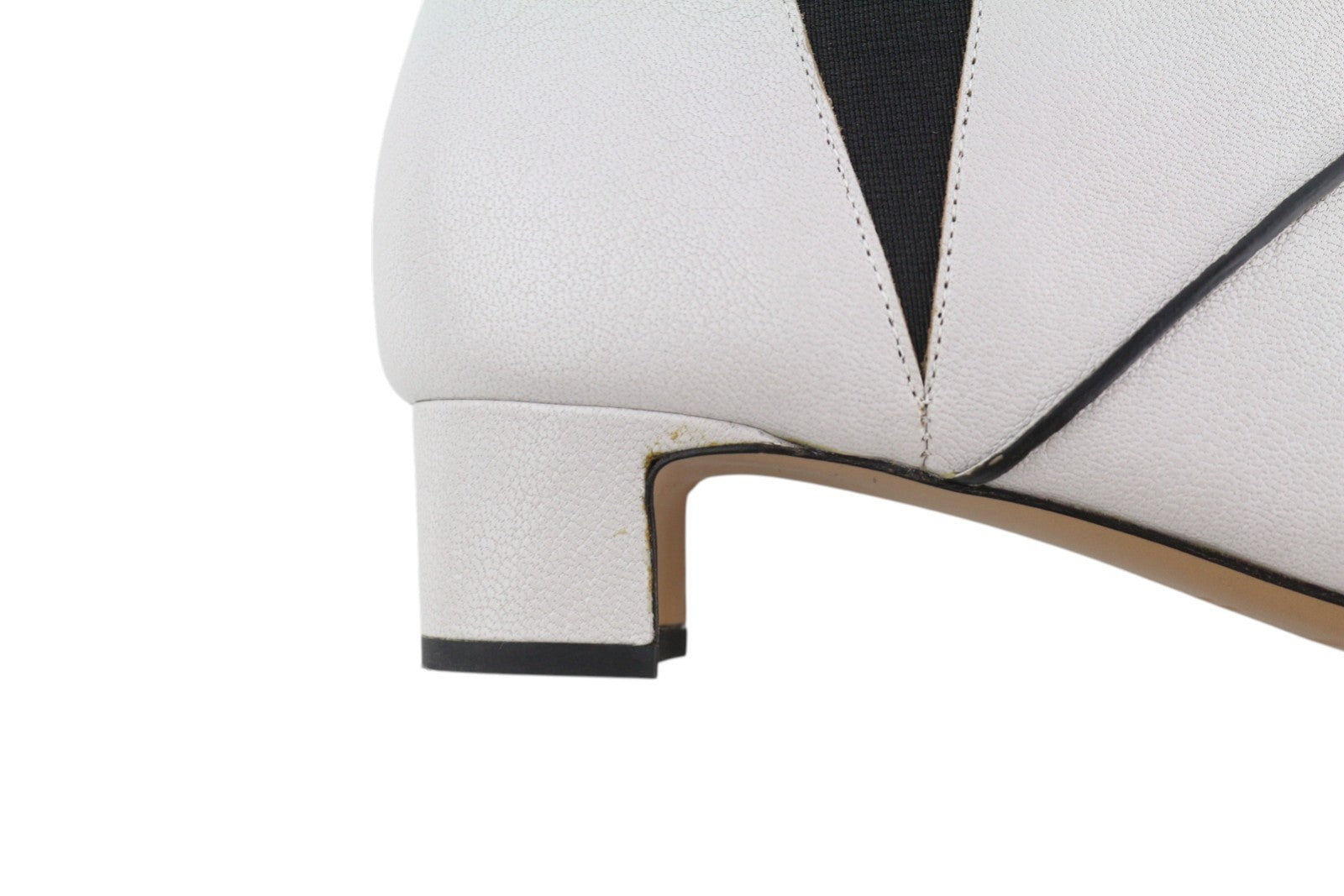 EMPORIO ARMANI X3M311 Women Shoes EU37 White Leather Pointed Toe Ankle Heeled