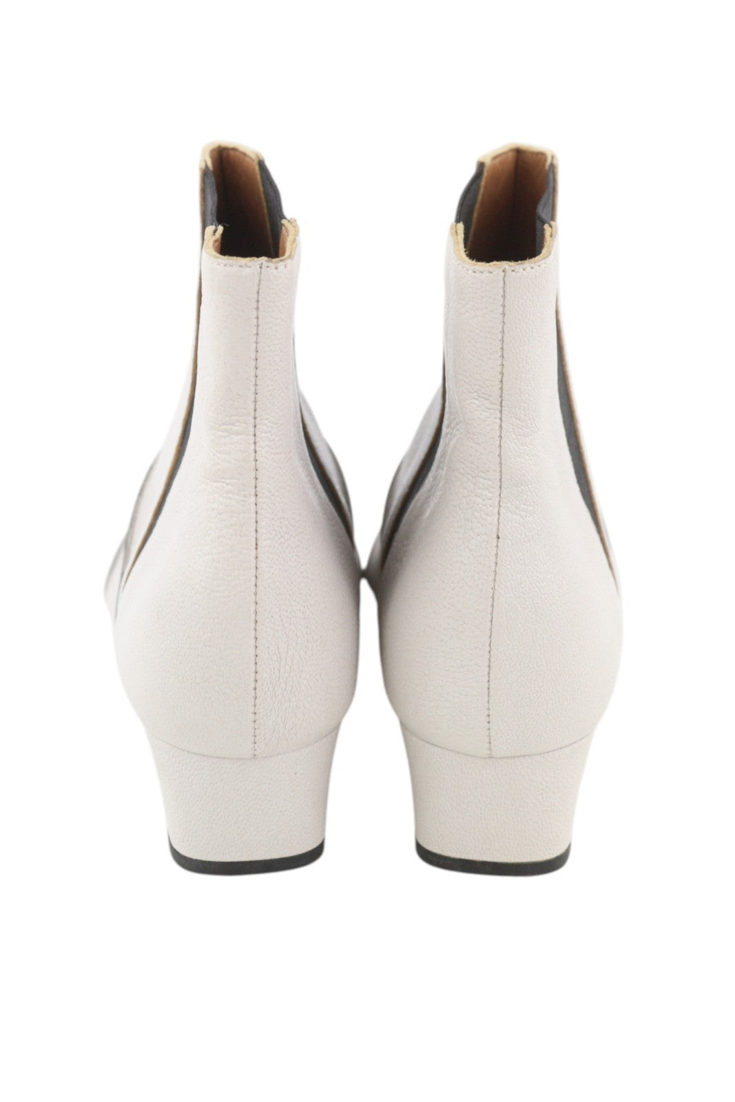 EMPORIO ARMANI X3M311 Women Shoes EU37 White Leather Pointed Toe Ankle Heeled