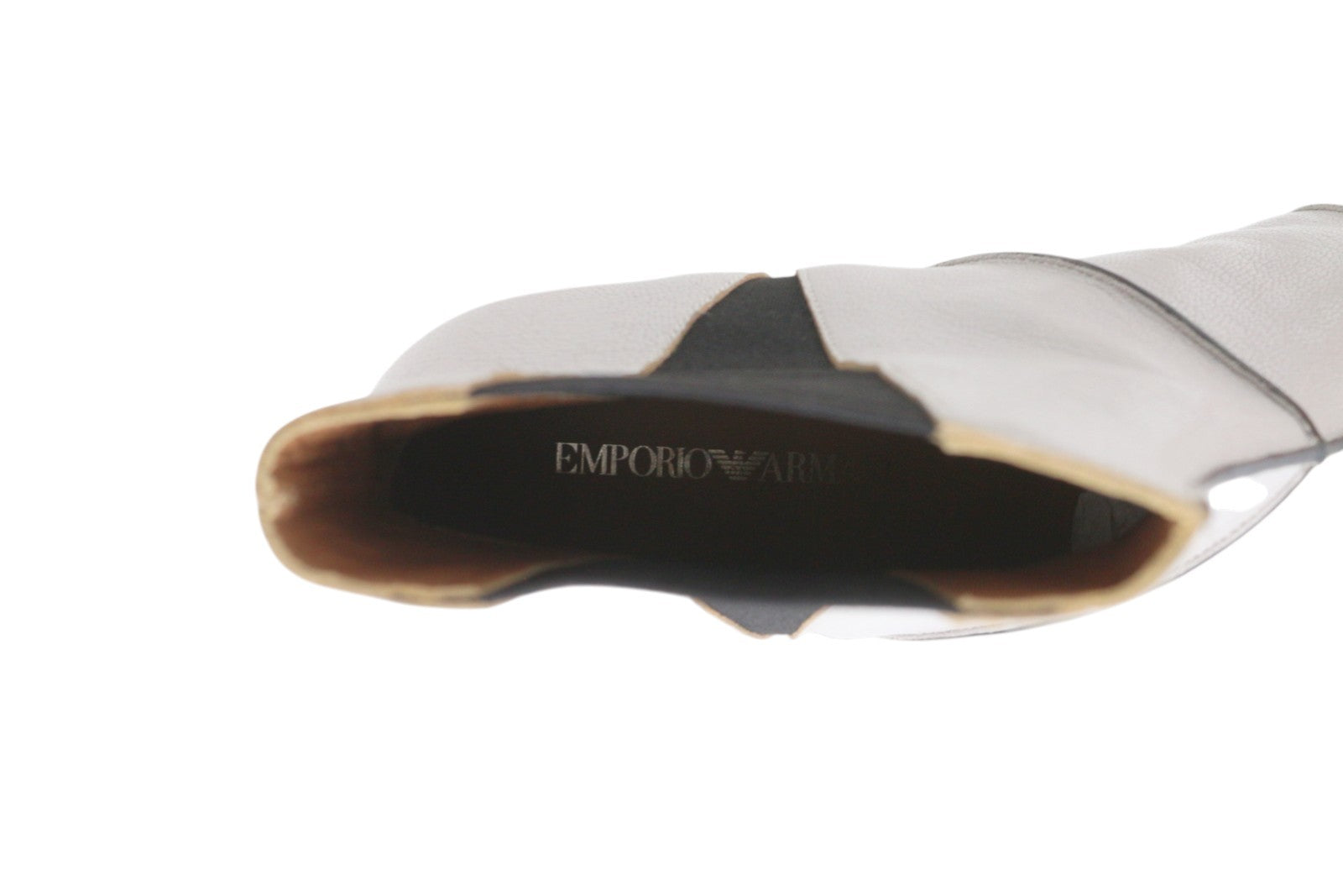 EMPORIO ARMANI X3M311 Women Shoes EU37 White Leather Pointed Toe Ankle Heeled