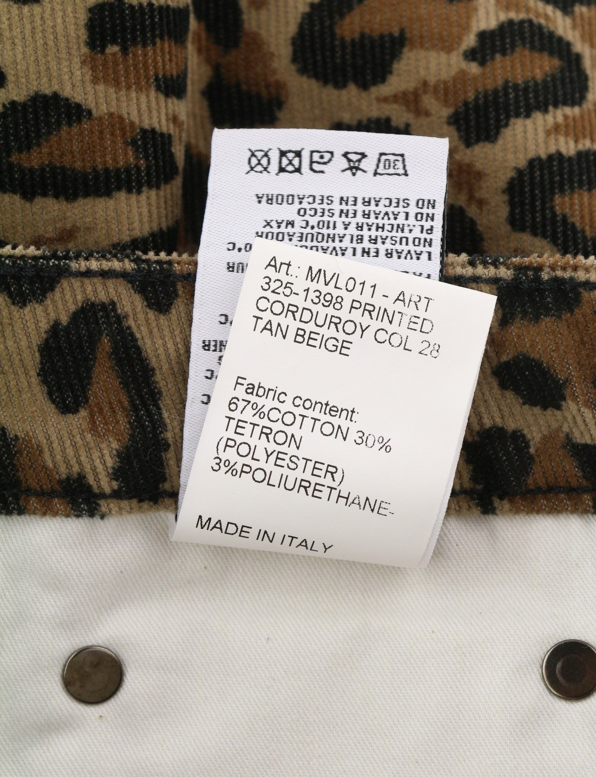 R13 Kick Fit Women Trousers 27 Tan Leopard Skinny Flared Cut Ankle Length Brown