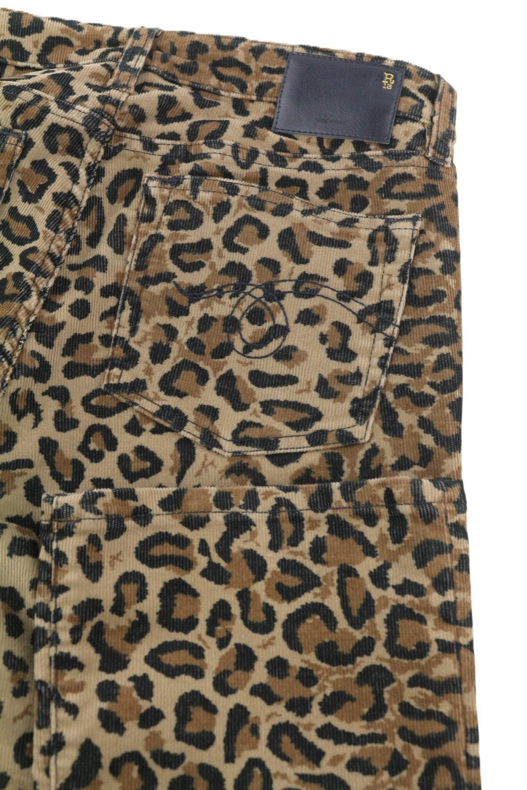 R13 Kick Fit Women Trousers 27 Tan Leopard Skinny Flared Cut Ankle Length Brown