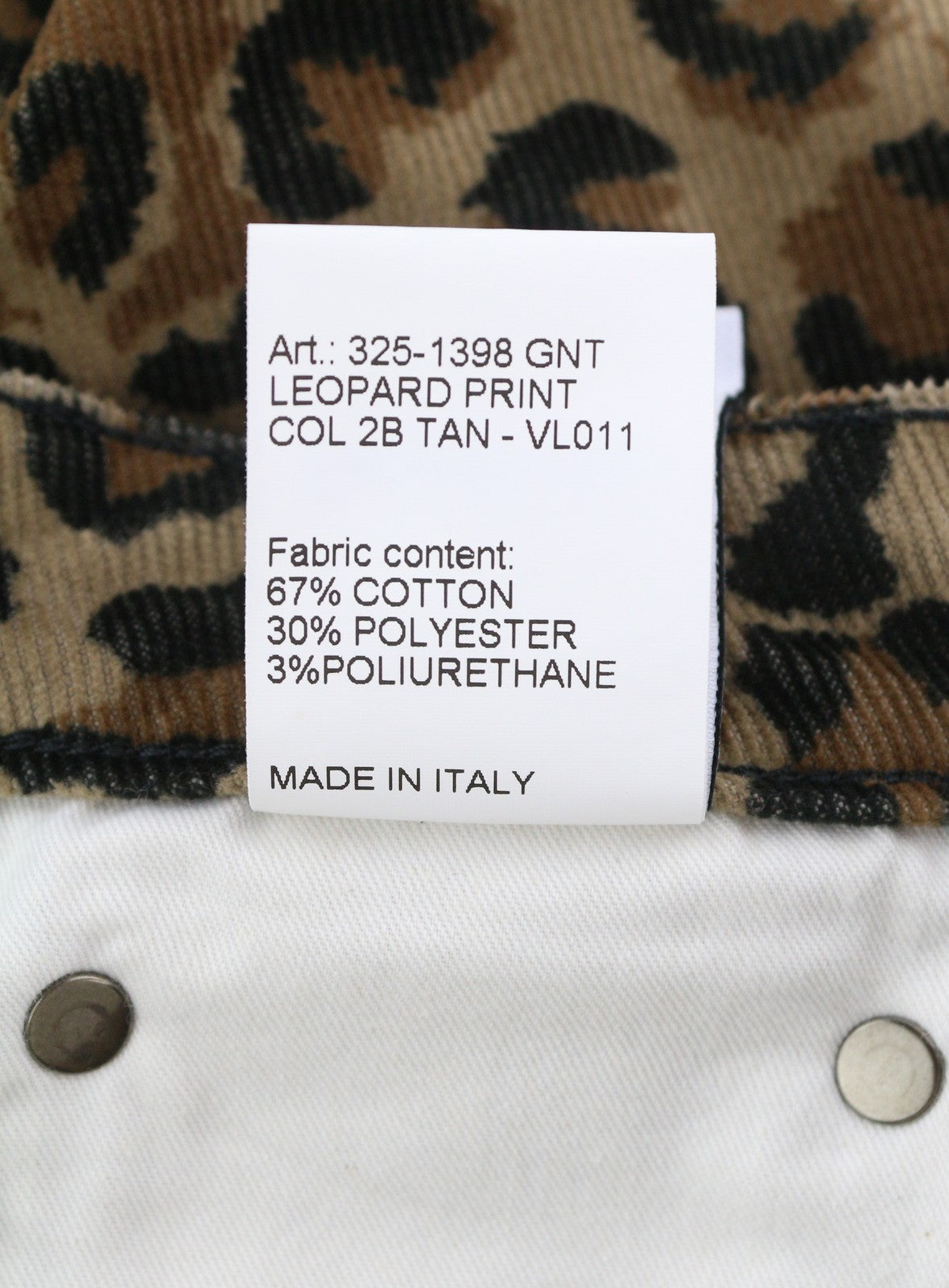 R13 Alison Skinny Women Trousers 27 Tan Leopard Ankle High Rise Corduroy Brown