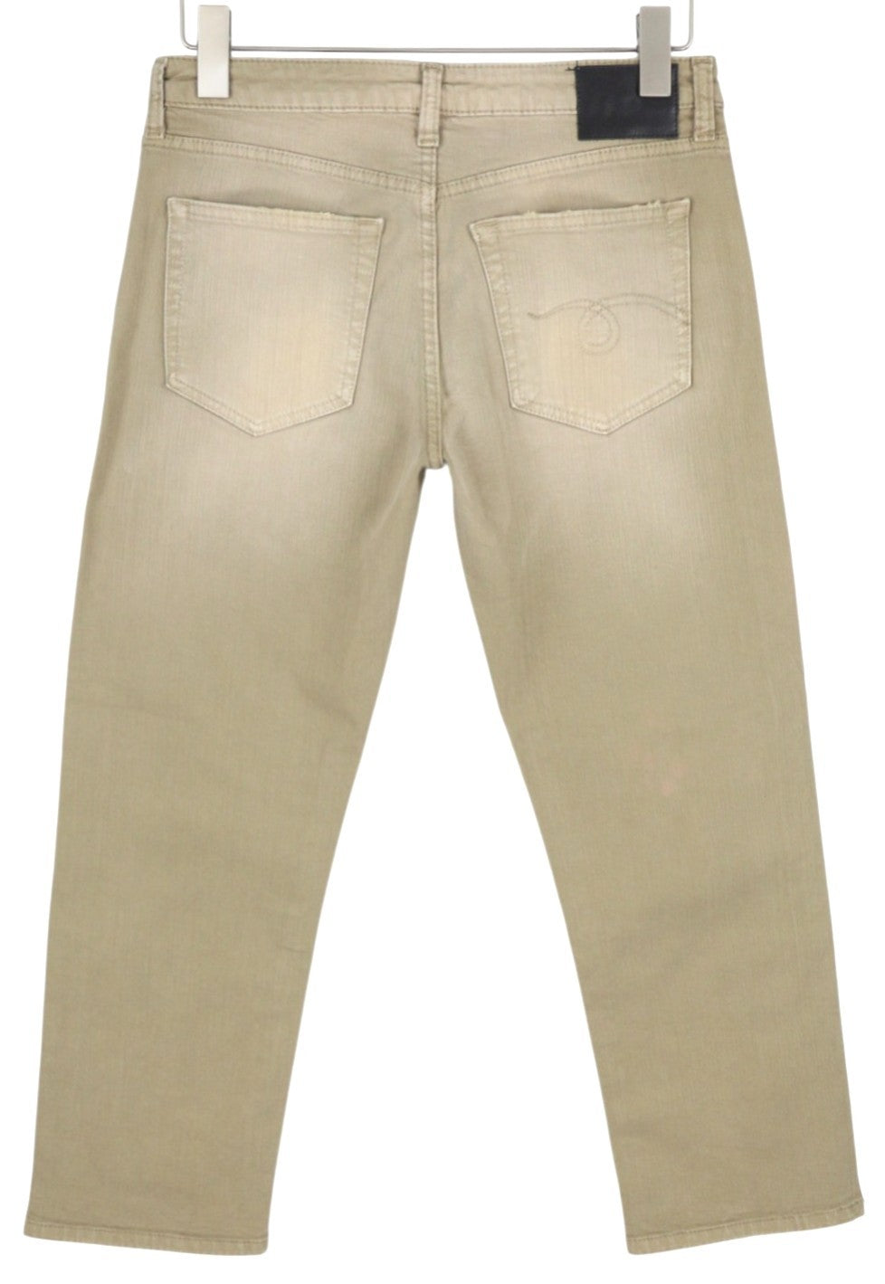 R13 Boy Straight Women Jeans 27 Pebble Stretch Ankle Length Cropped RRP€695