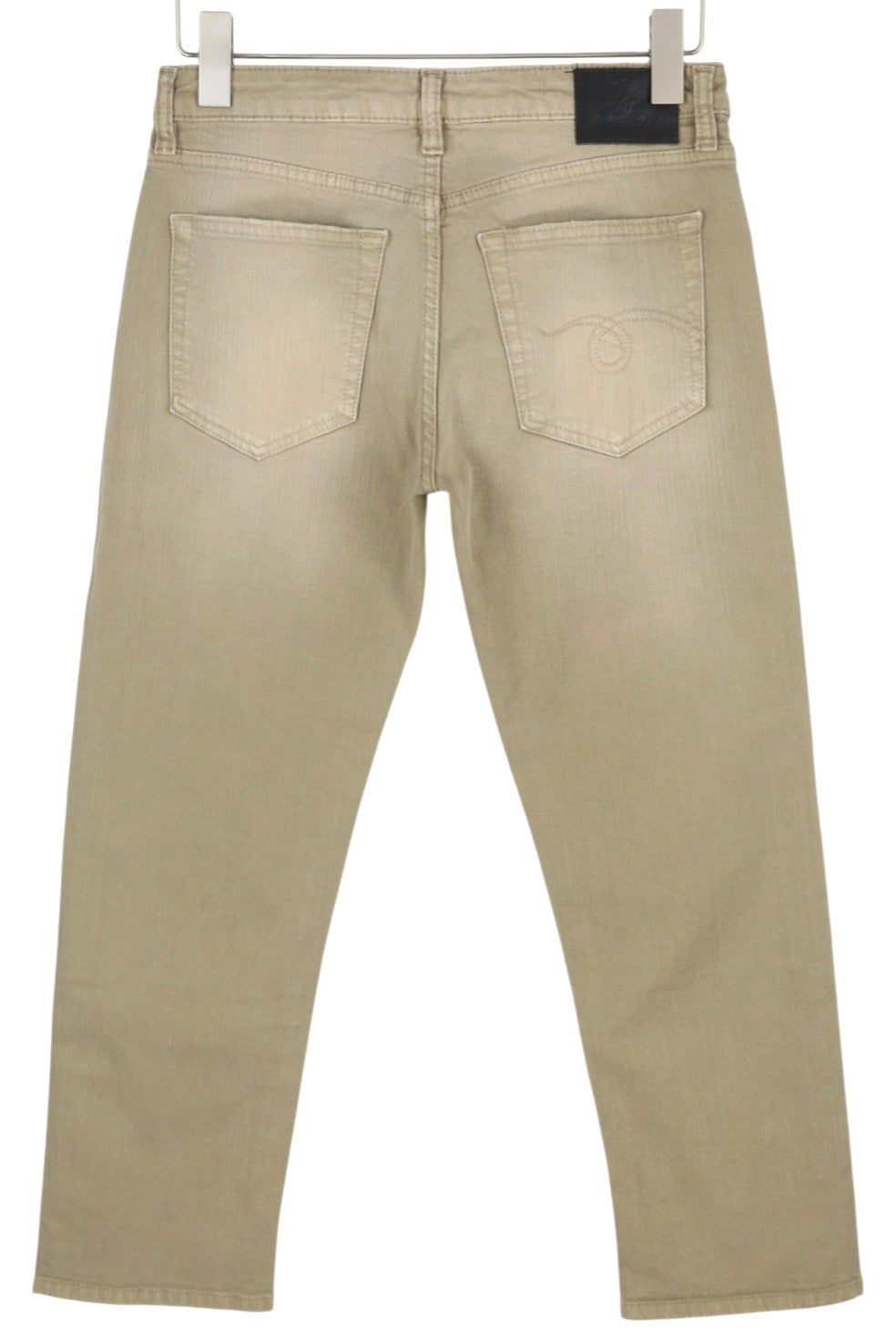 R13 Boy Straight Women Jeans 26 Pebble Stretch Ankle Cropped Faded Brown RRP€695