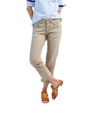 R13 Boy Straight Women Jeans 27 Sand Stretch Ankle Cropped Faded Brown RRP€549